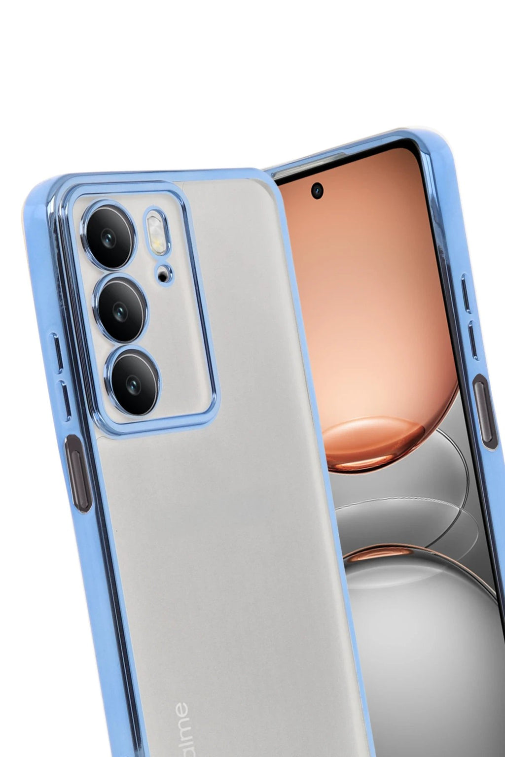 Realme C75 4G Kılıf Lensli Silikon - Açık Mavi-(5796)