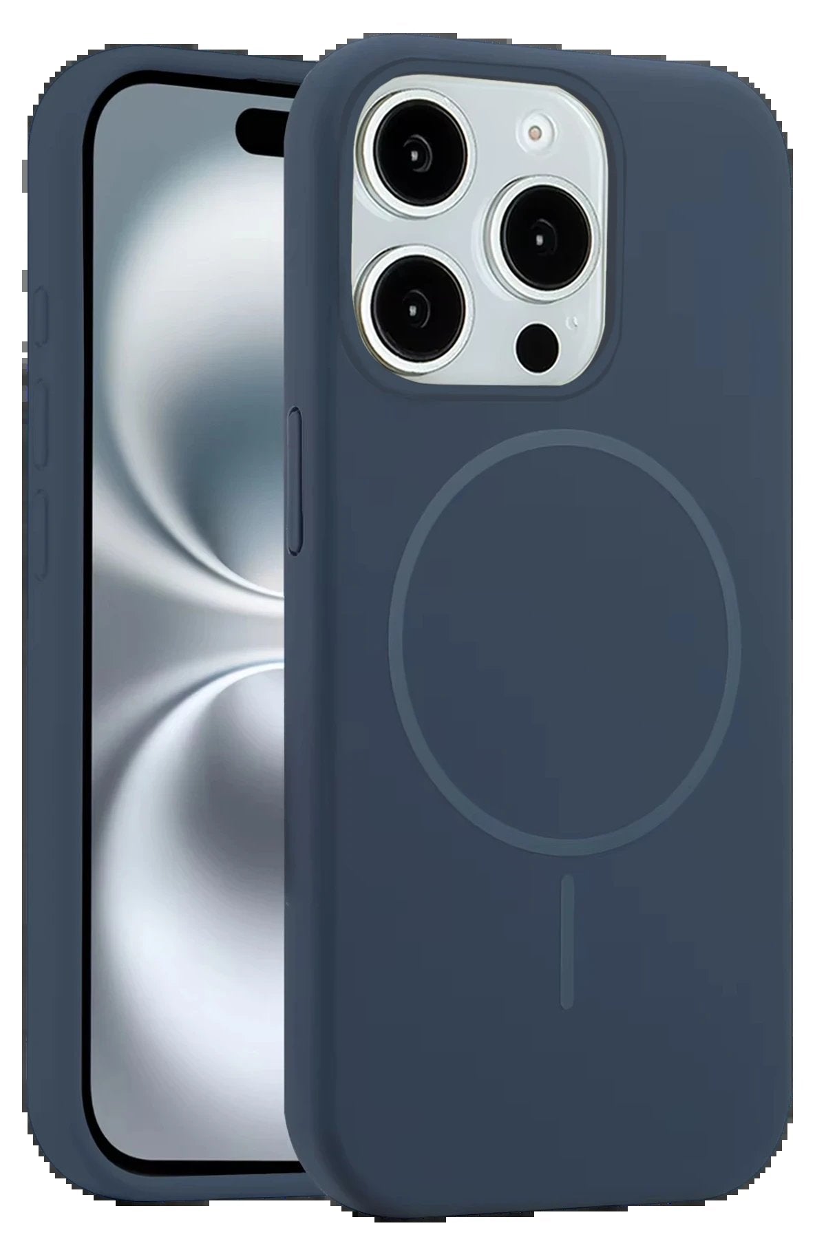 iPhone 15 Pro Max Kılıf Jully Magsafe Kapak - Lacivert-(5796)