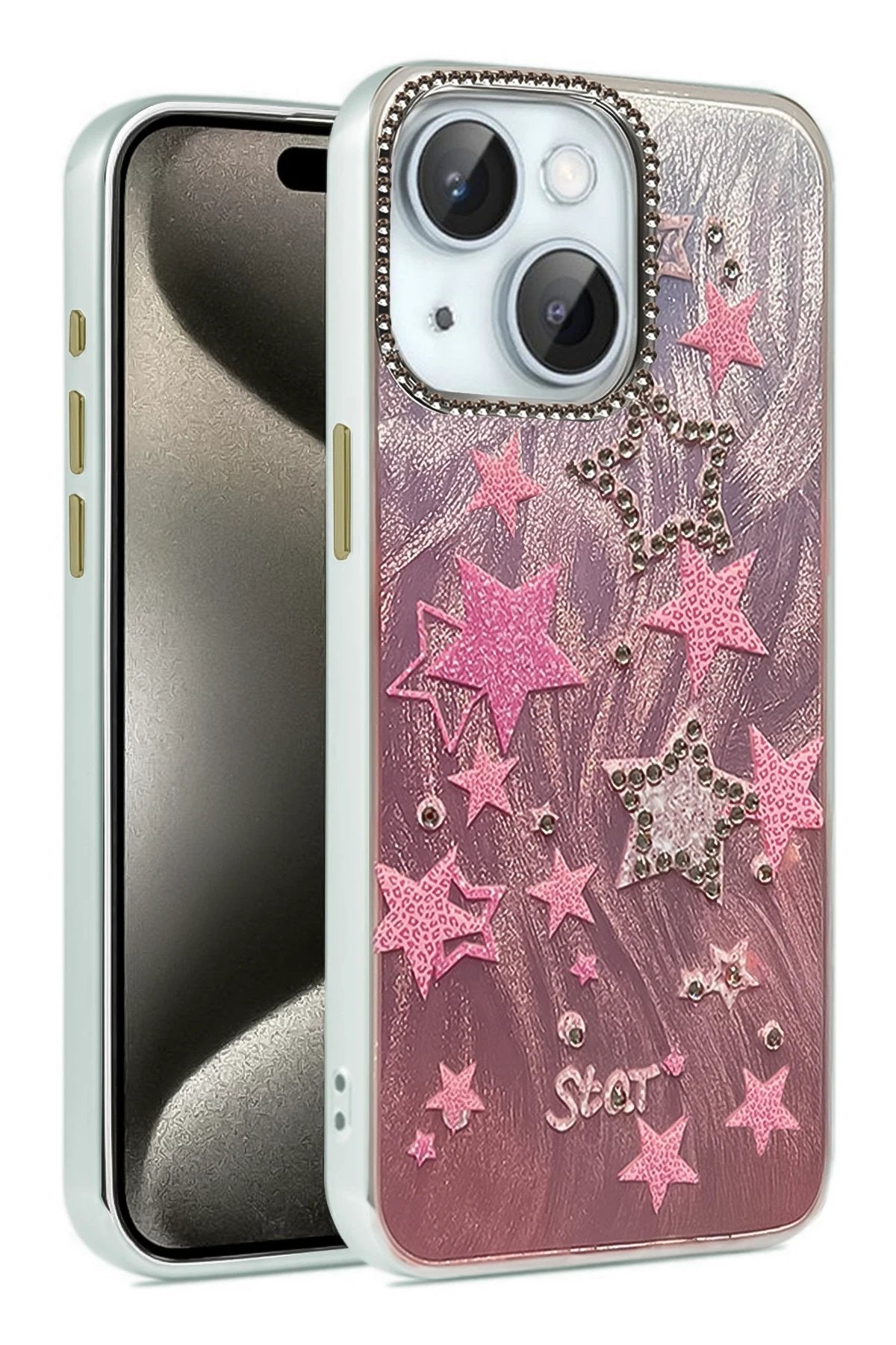 iPhone 14 Kılıf Blade Aynalı Desenli Kapak - Desen 7-(5796)