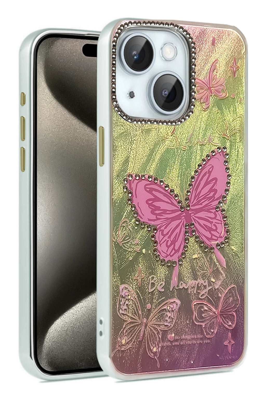 iPhone 15 Kılıf Blade Aynalı Desenli Kapak - Desen 5-(5796)