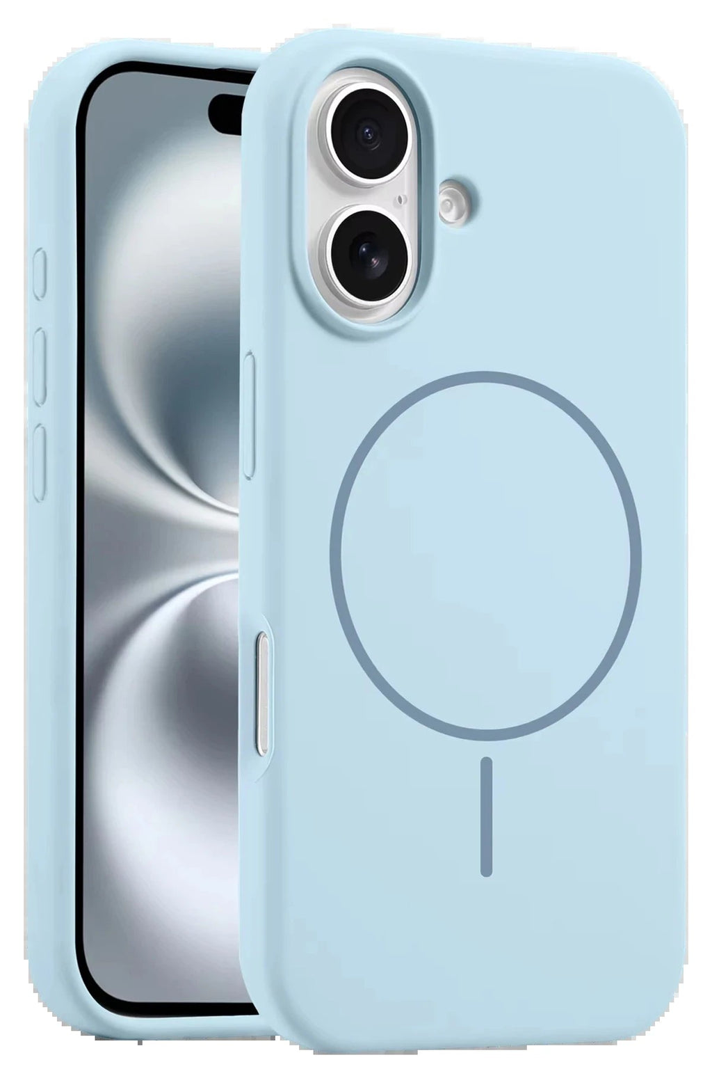 iPhone 16 Plus Kılıf Jully Magsafe Kapak - Mavi-(5796)