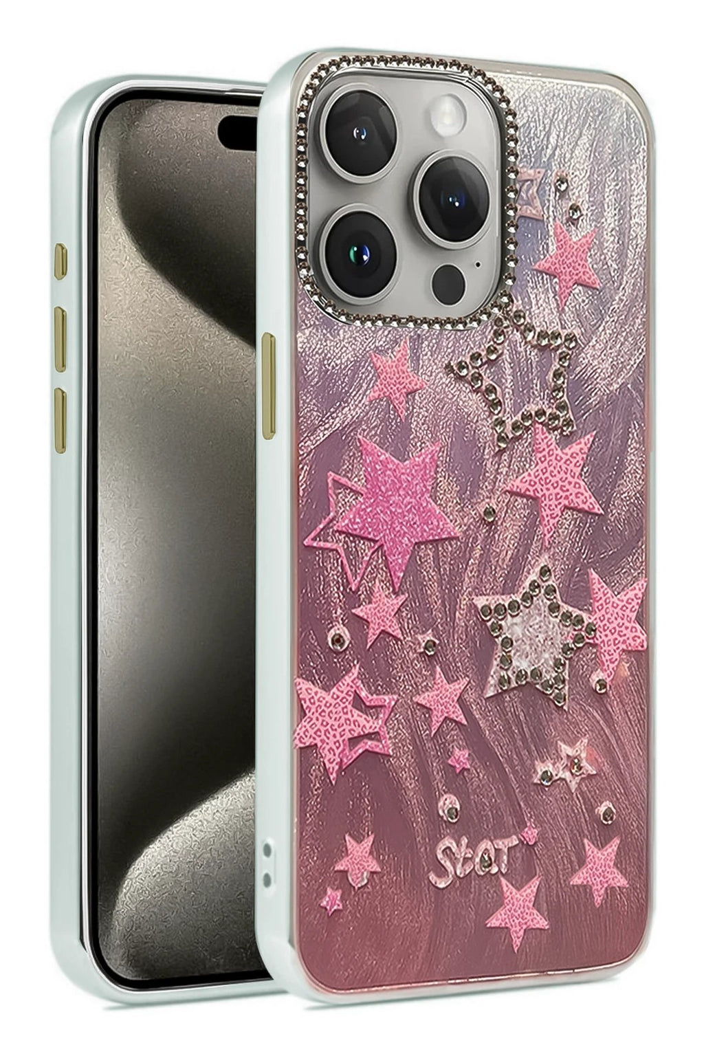 iPhone 15 Pro Max Kılıf Blade Aynalı Desenli Kapak - Desen 7-(5796)