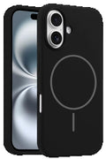 iPhone 16 Plus Kılıf Jully Magsafe Kapak - Siyah-(5796)