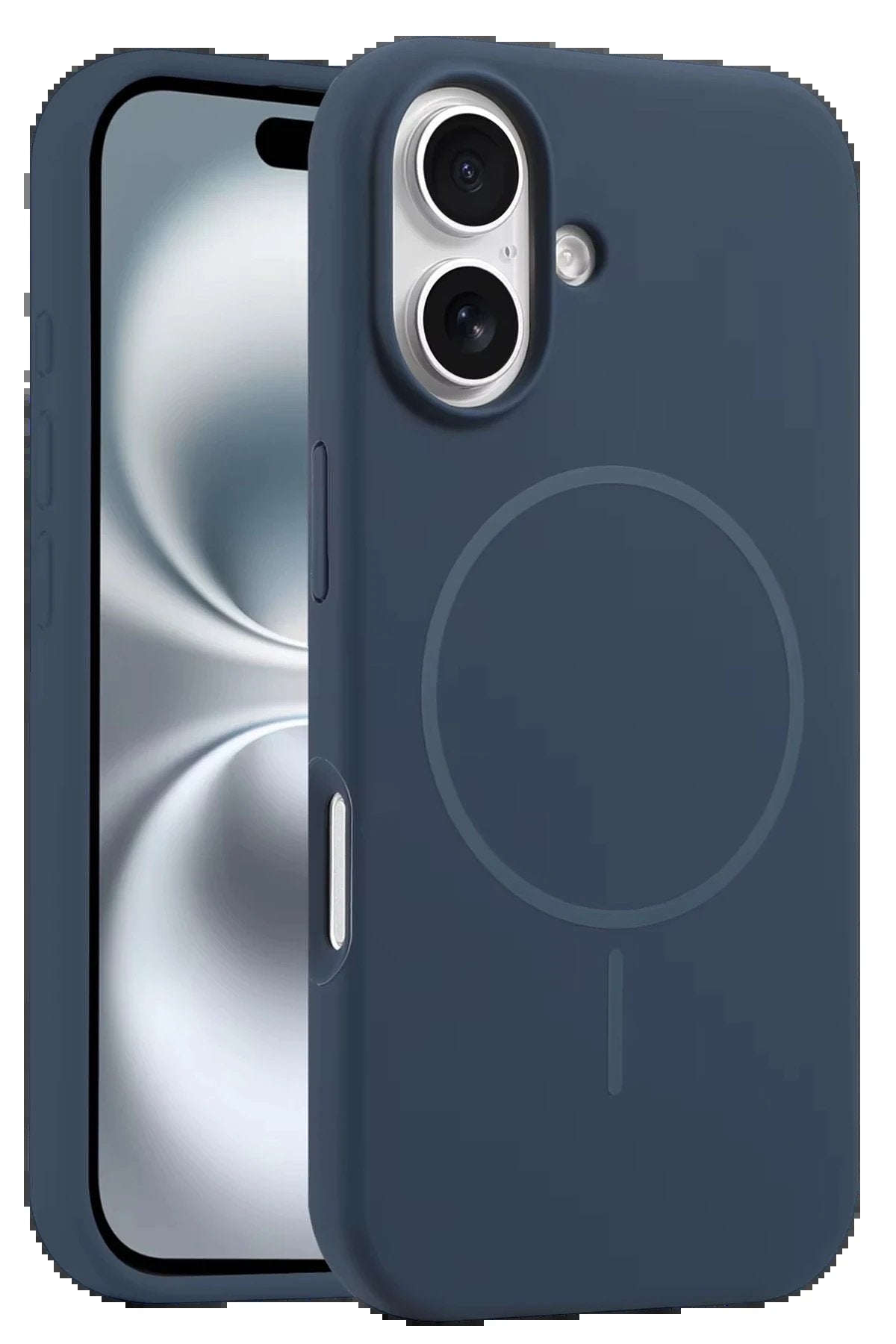 iPhone 16 Plus Kılıf Jully Magsafe Kapak - Lacivert-(5796)