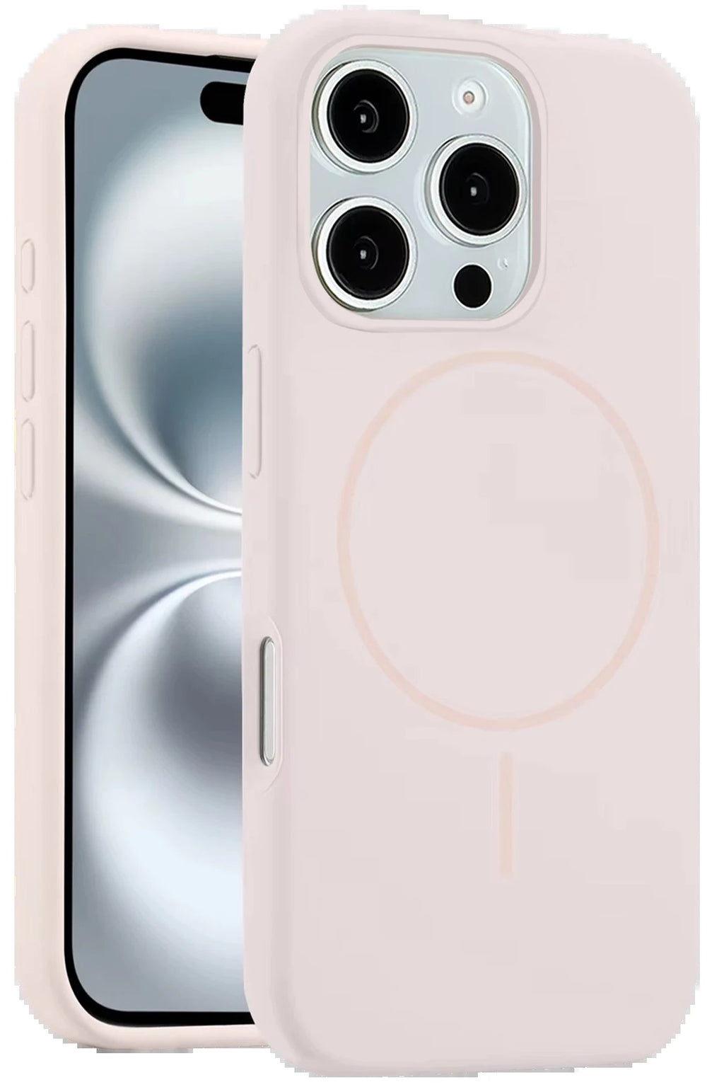 iPhone 16 Pro Kılıf Jully Magsafe Kapak - Pembe-(5796)