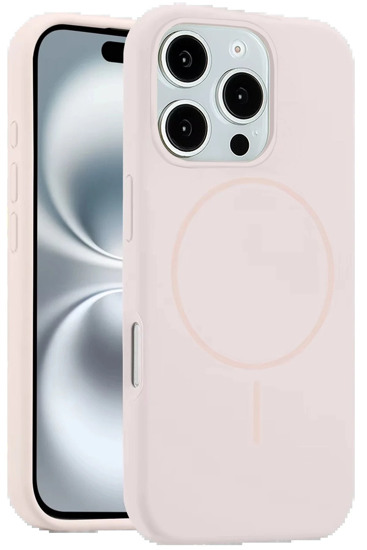 iPhone 16 Pro Kılıf Jully Magsafe Kapak - Pembe-(5796)