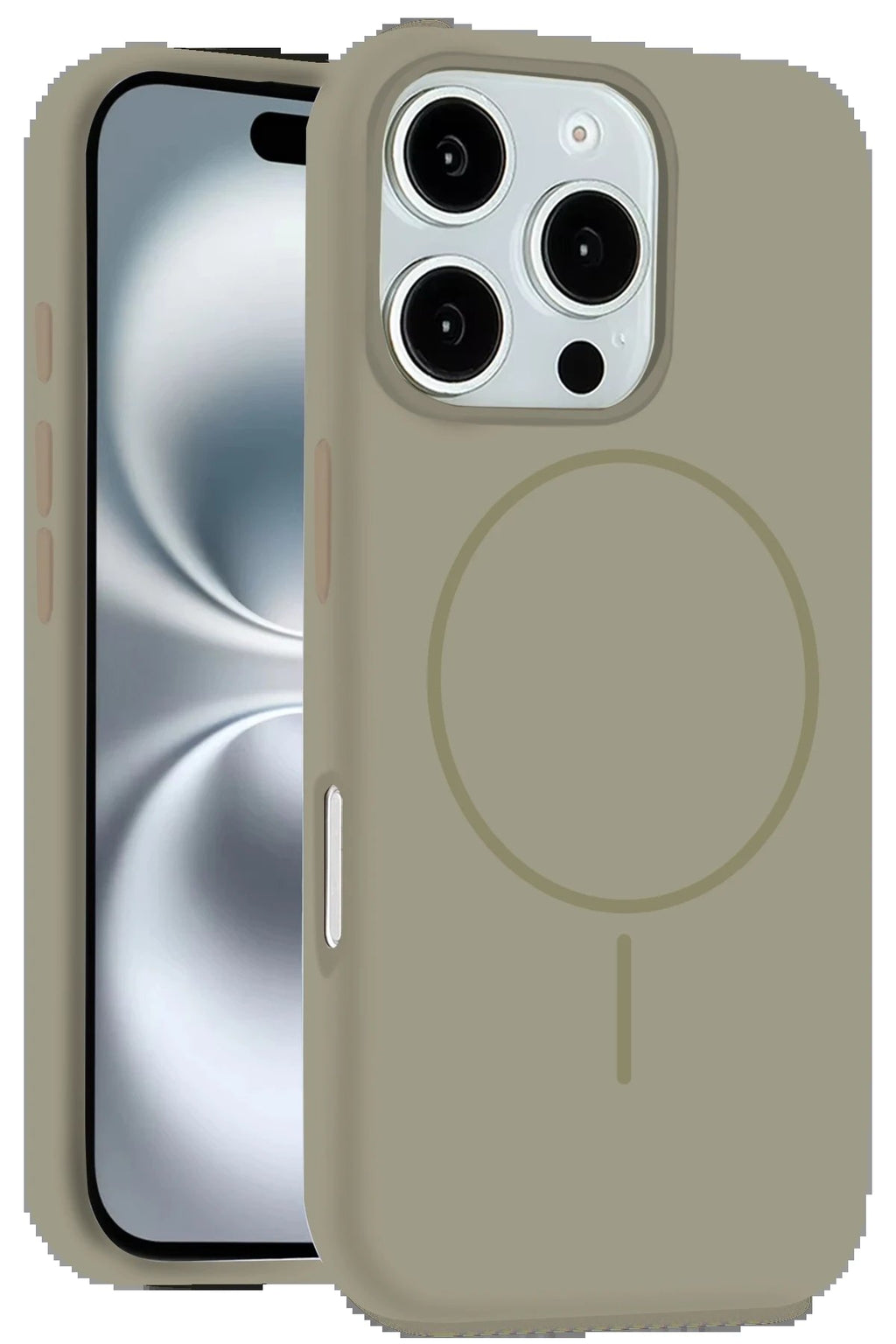 iPhone 16 Pro Max Kılıf Jully Magsafe Kapak - Çöl Titanyum-(5796)