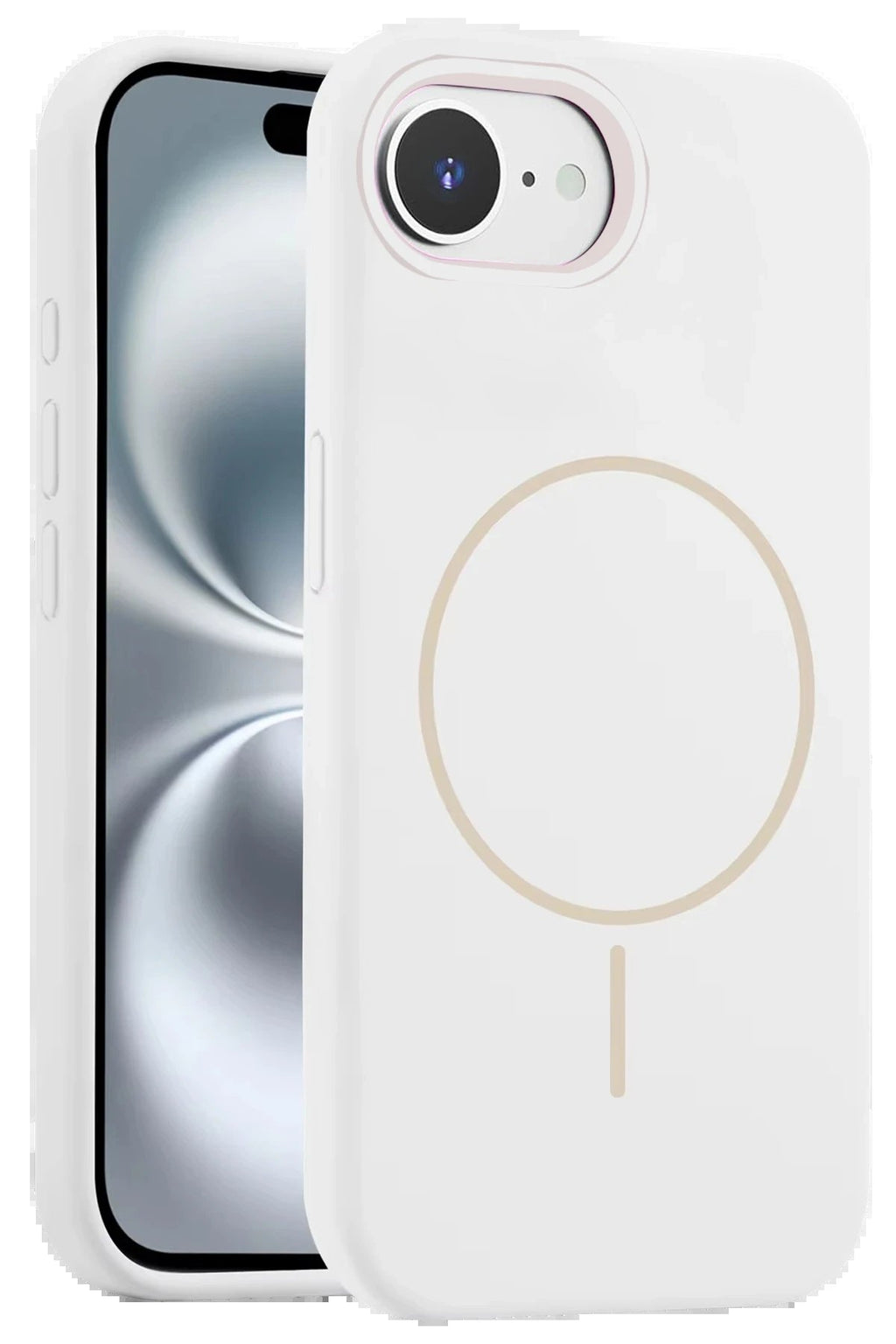 iPhone 16E Kılıf Jully Magsafe Kapak - Beyaz-(5796)