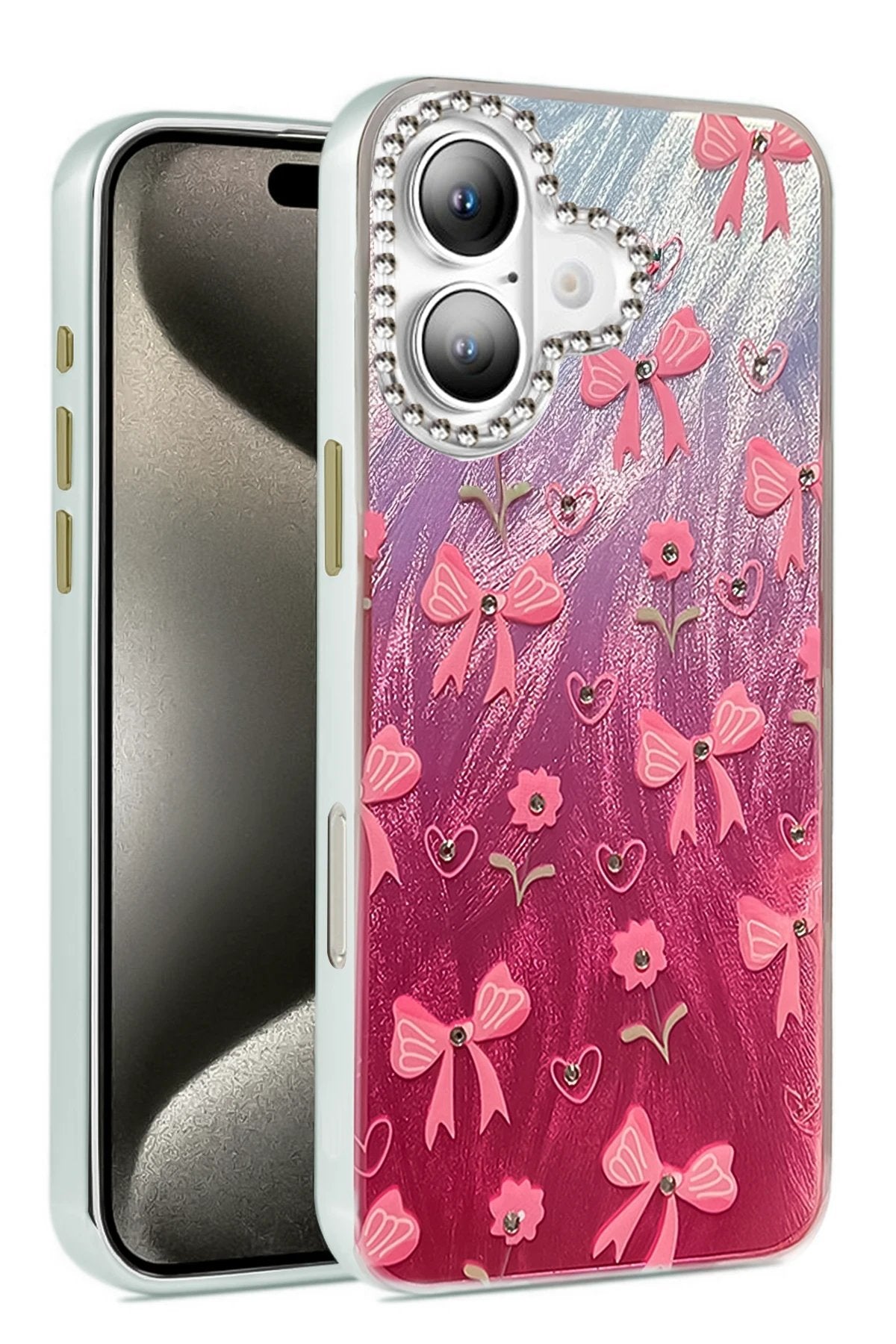 iPhone 16 Kılıf Blade Aynalı Desenli Kapak - Desen 3-(5796)