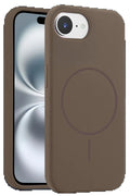 iPhone 16E Kılıf Jully Magsafe Kapak - Kahverengi-(5796)