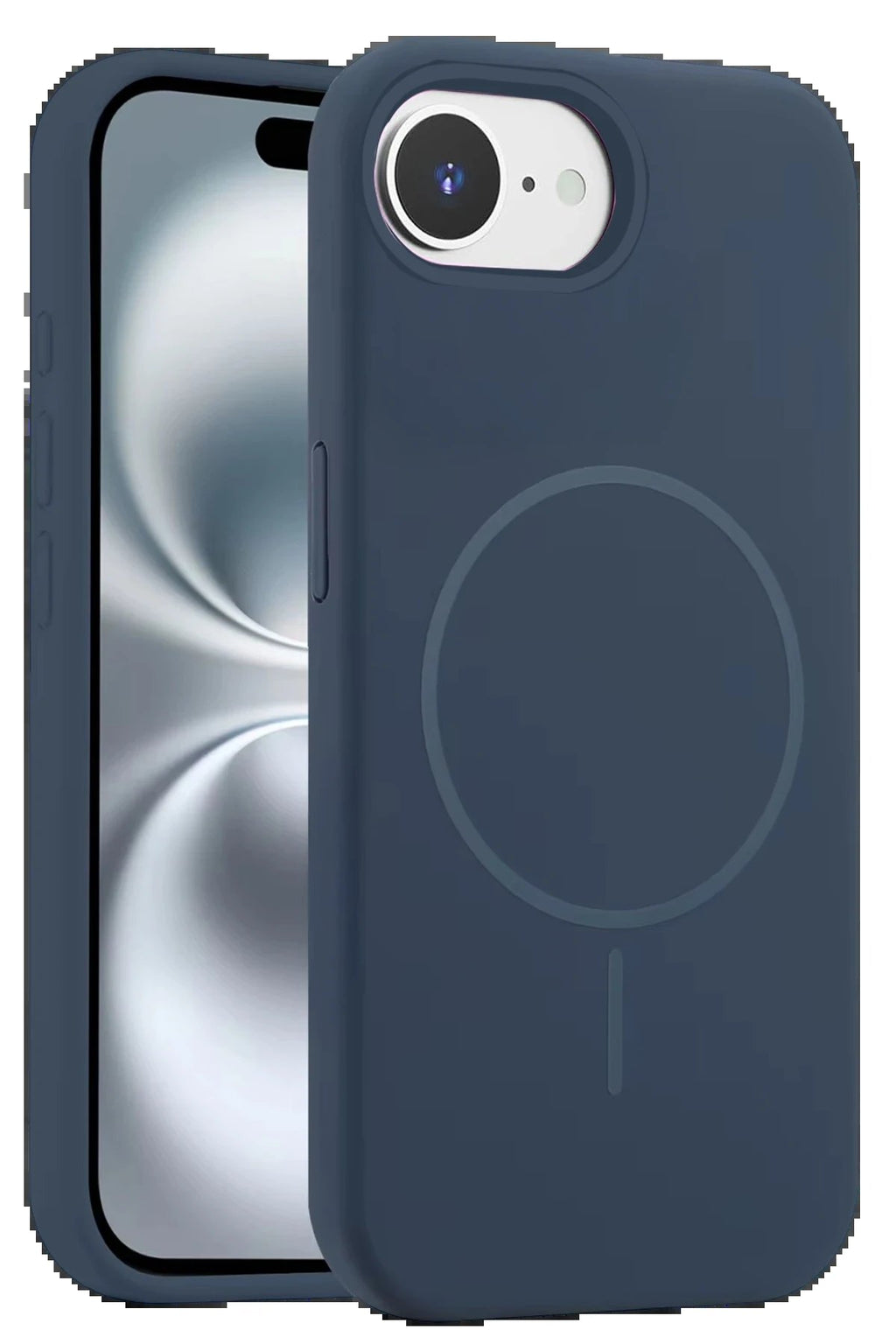 iPhone 16E Kılıf Jully Magsafe Kapak - Lacivert-(5796)