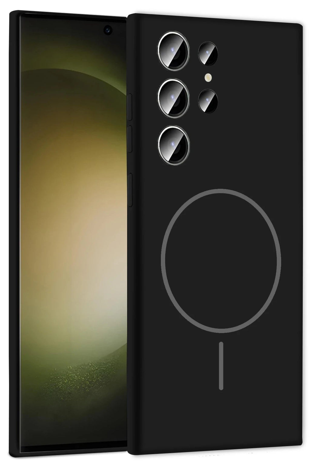 Samsung Galaxy S23 Ultra Kılıf Jully Magsafe Kapak - Siyah-(5796)