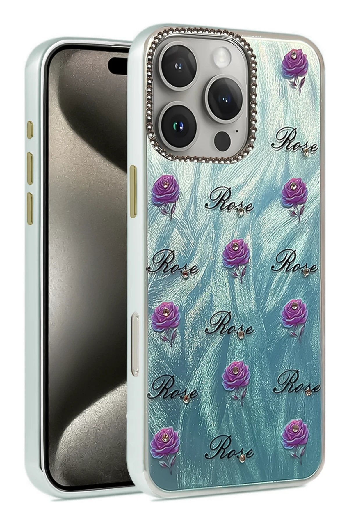 iPhone 16 Pro Max Kılıf Blade Aynalı Desenli Kapak - Desen 9-(5796)