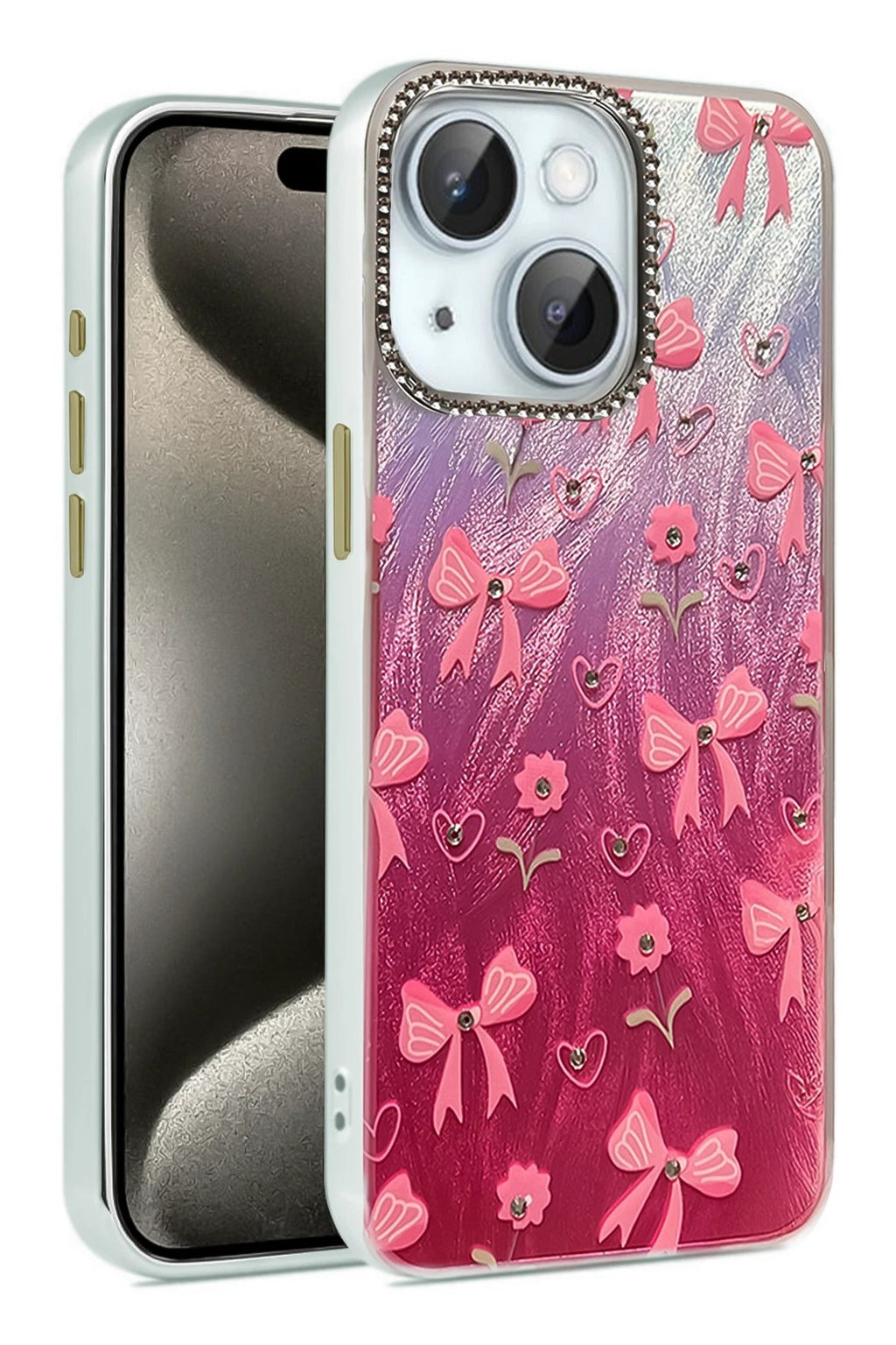 iPhone 15 Plus Kılıf Blade Aynalı Desenli Kapak - Desen 3-(5796)