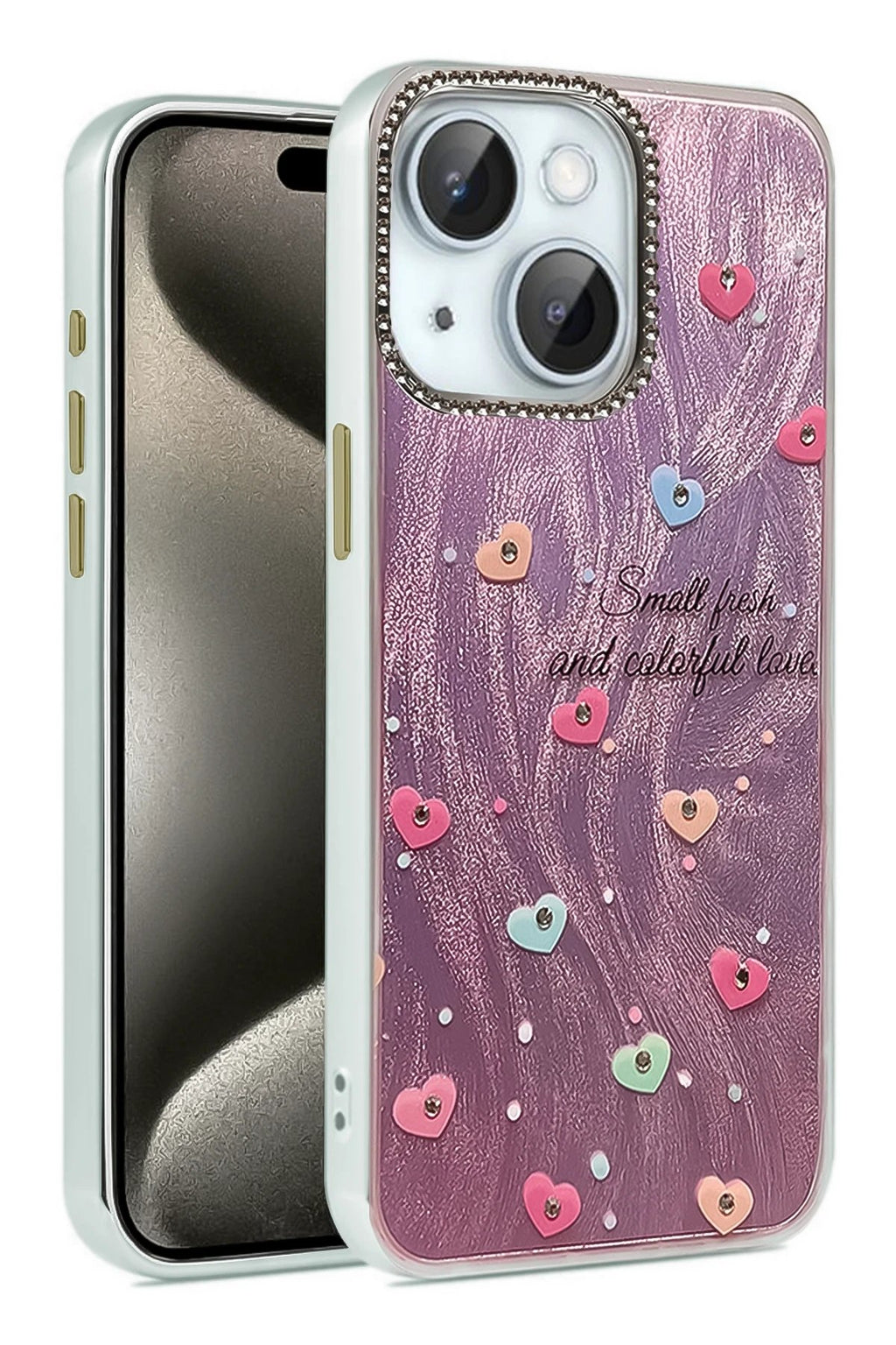 iPhone 15 Plus Kılıf Blade Aynalı Desenli Kapak - Desen 8-(5796)