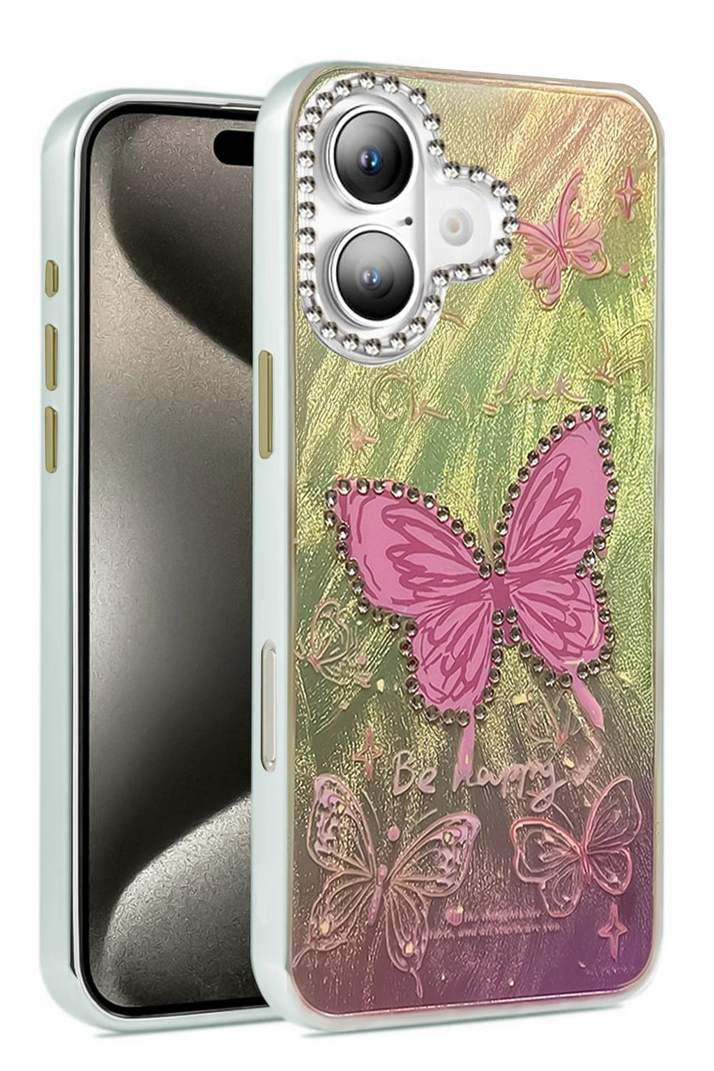 iPhone 16 Plus Kılıf Blade Aynalı Desenli Kapak - Desen 5-(5796)