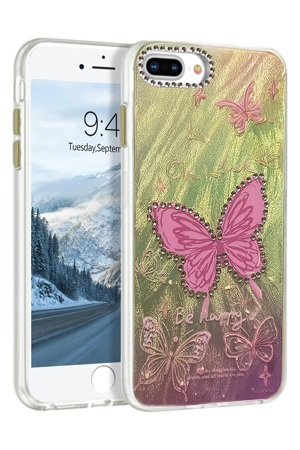 iPhone 7 Plus Kılıf Blade Aynalı Desenli Kapak - Desen 5-(5796)