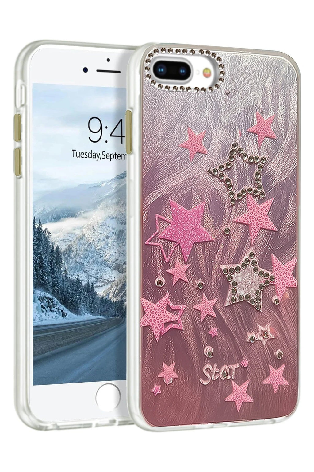 iPhone 7 Plus Kılıf Blade Aynalı Desenli Kapak - Desen 7-(5796)