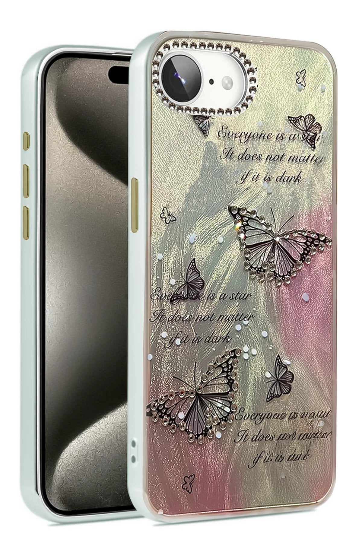 iPhone 16E Kılıf Blade Aynalı Desenli Kapak - Desen 6-(5796)