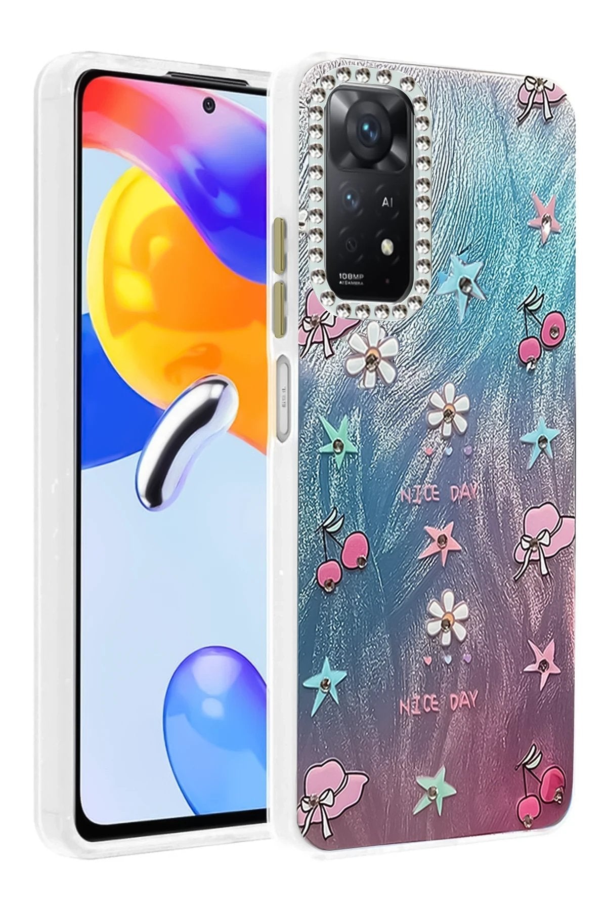 Xiaomi Redmi Note 12 Pro 4G Kılıf Blade Aynalı Desenli Kapak - Desen 4-(5796)