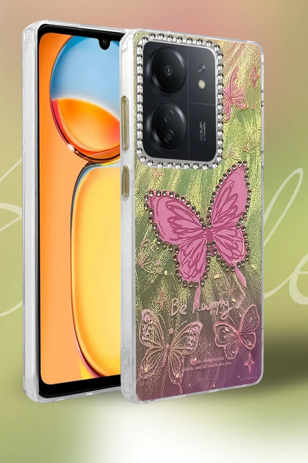 Xiaomi Redmi 13C Kılıf Blade Aynalı Desenli Kapak - Desen 9-(5796)