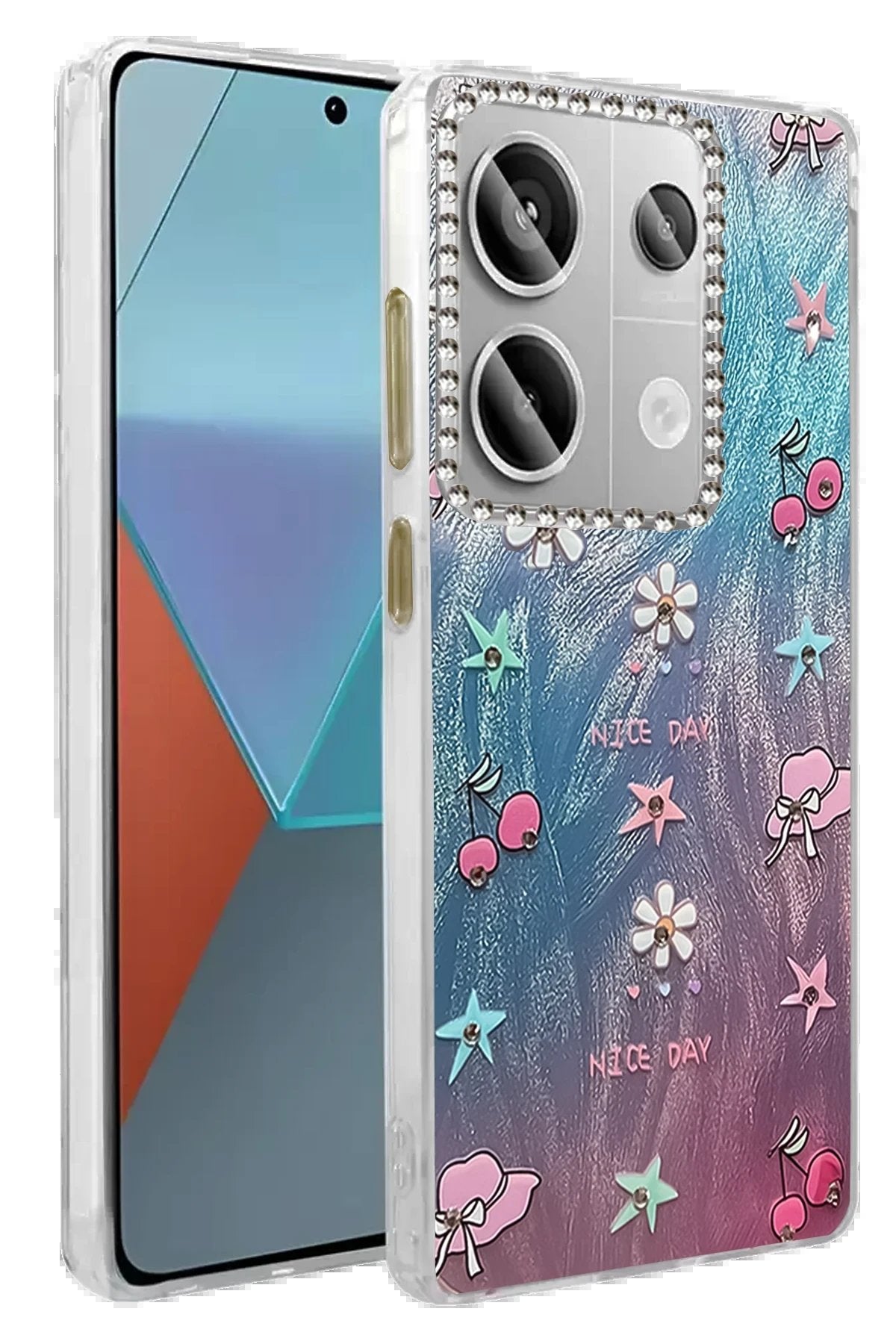 Xiaomi Redmi Note 13 Pro 4G Kılıf Blade Aynalı Desenli Kapak - Desen 4-(5796)