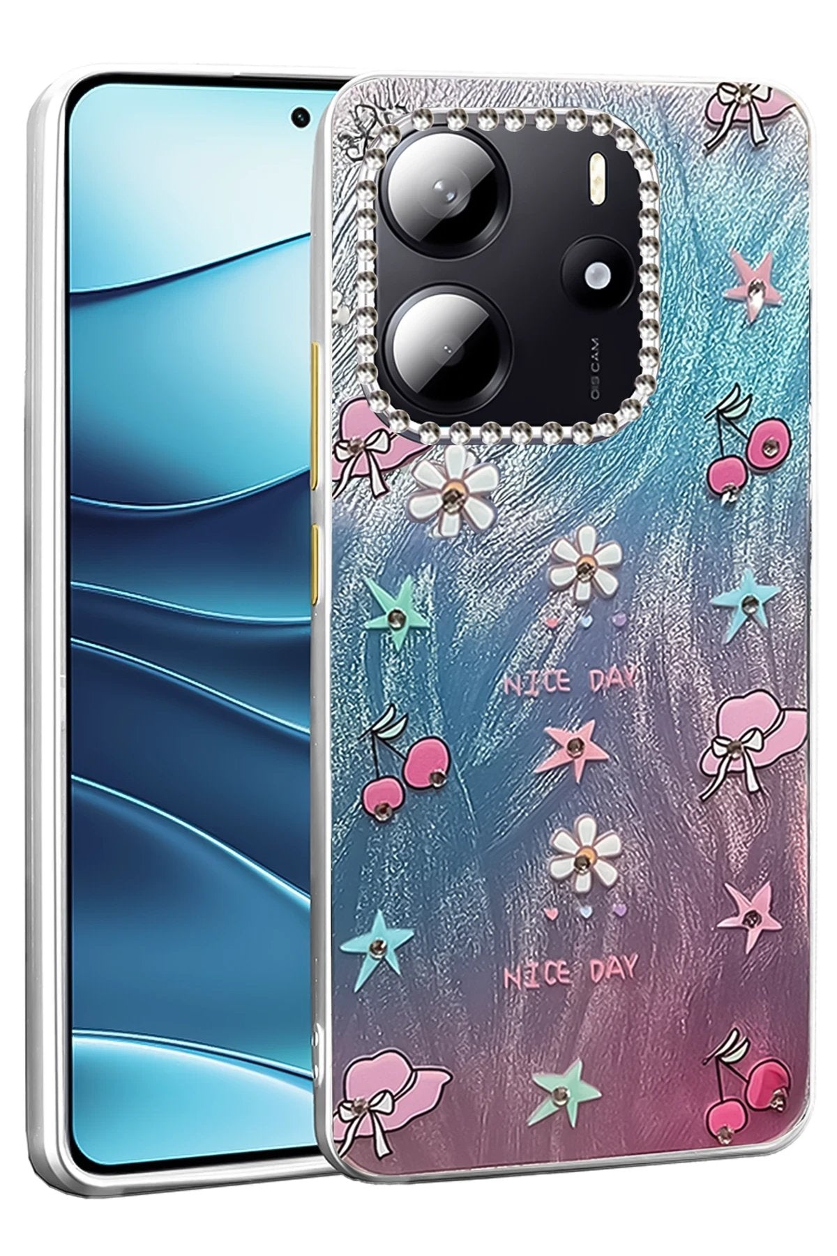 Xiaomi Redmi Note 14 4G Kılıf Blade Aynalı Desenli Kapak - Desen 4-(5796)