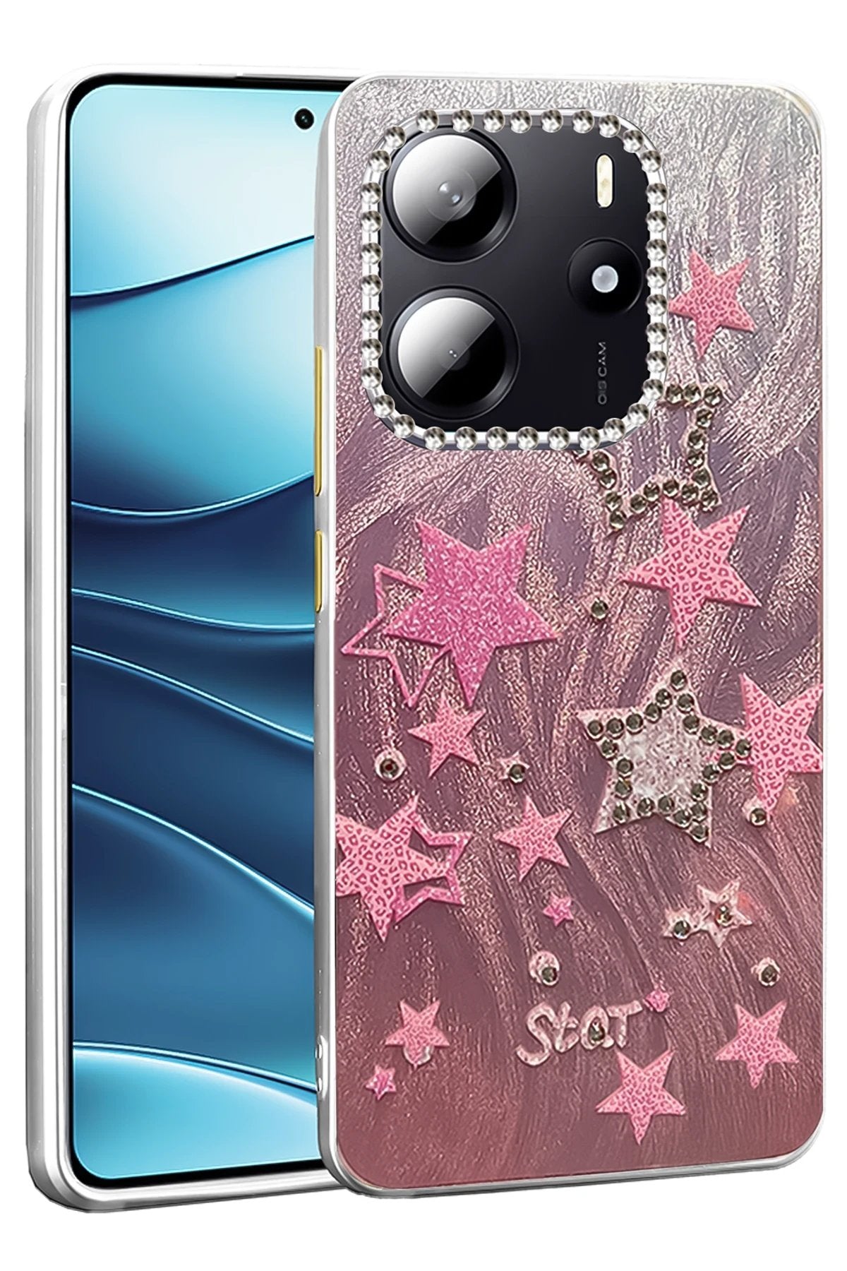 Xiaomi Redmi Note 14 4G Kılıf Blade Aynalı Desenli Kapak - Desen 7-(5796)