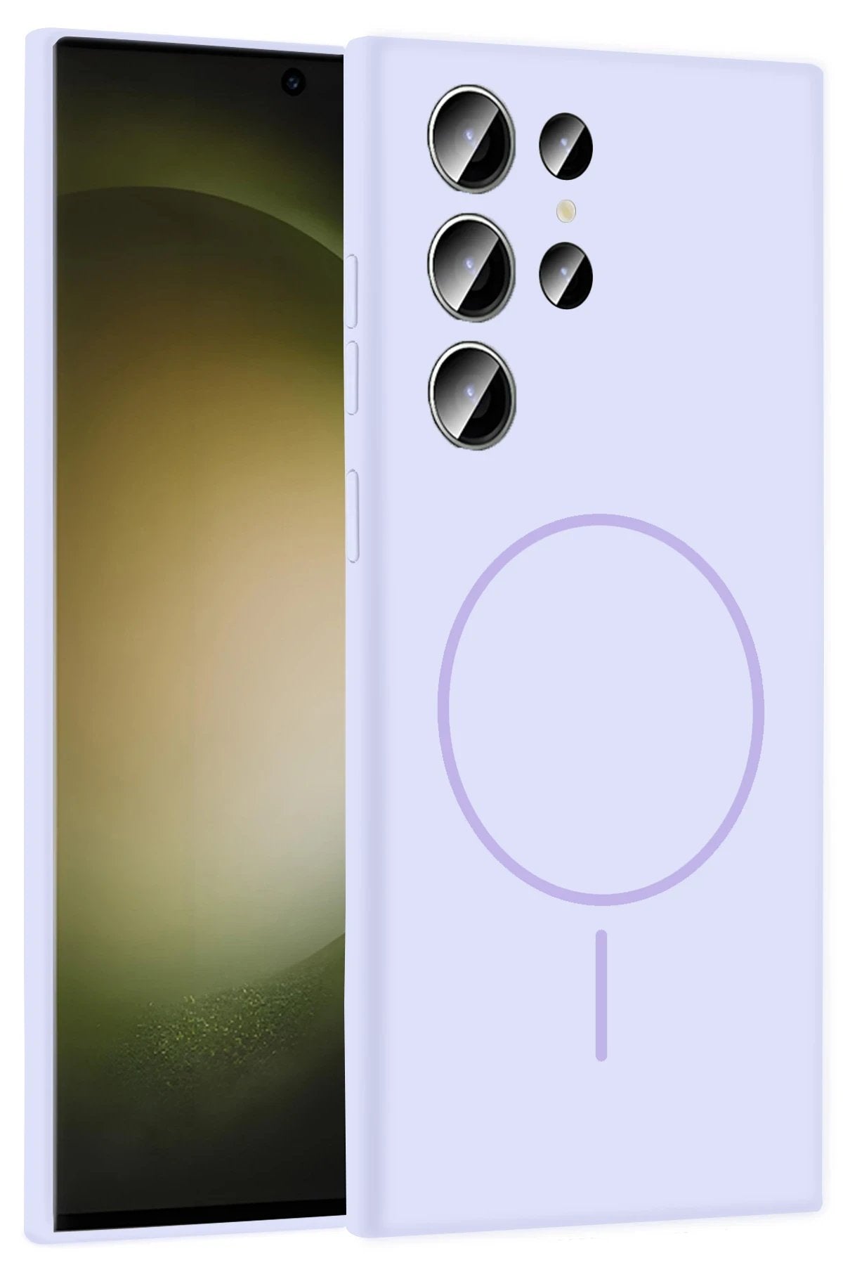 Samsung Galaxy S24 Ultra Kılıf Jully Magsafe Kapak - Lila-(5796)