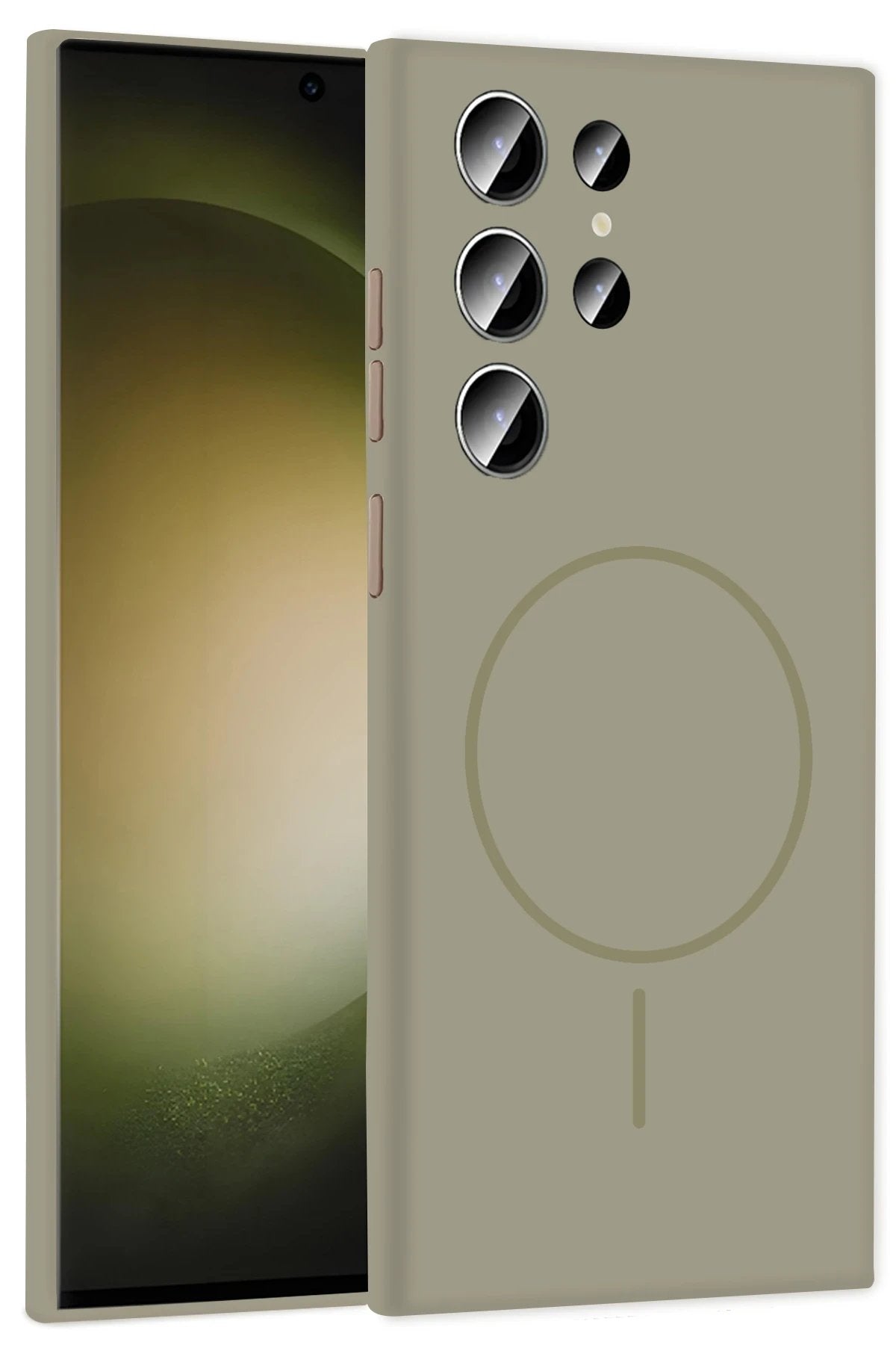 Samsung Galaxy S24 Ultra Kılıf Jully Magsafe Kapak - Çöl Titanyum-(5796)