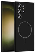 Samsung Galaxy S24 Ultra Kılıf Jully Magsafe Kapak - Siyah-(5796)