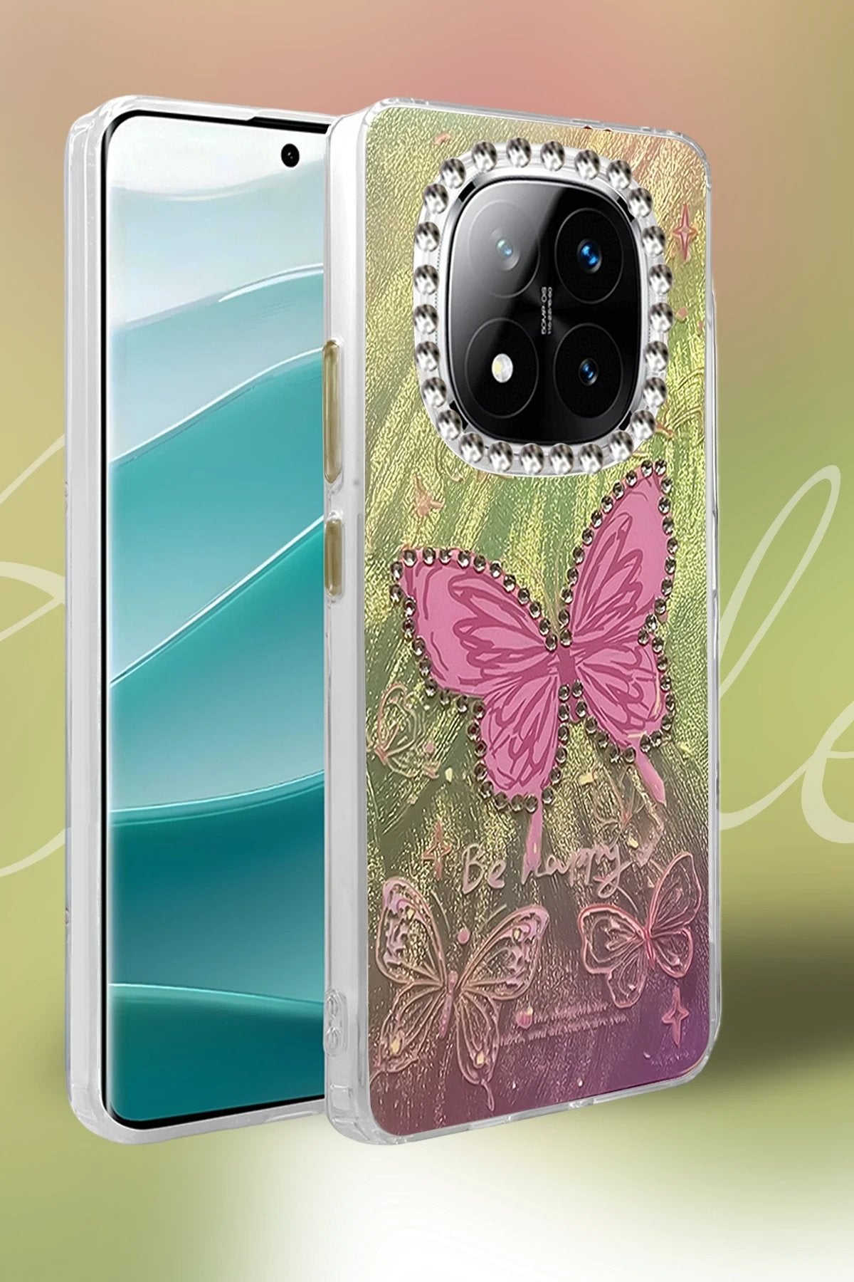 Xiaomi Redmi Note 14 Pro 5G Kılıf Blade Aynalı Desenli Kapak - Desen 2-(5796)