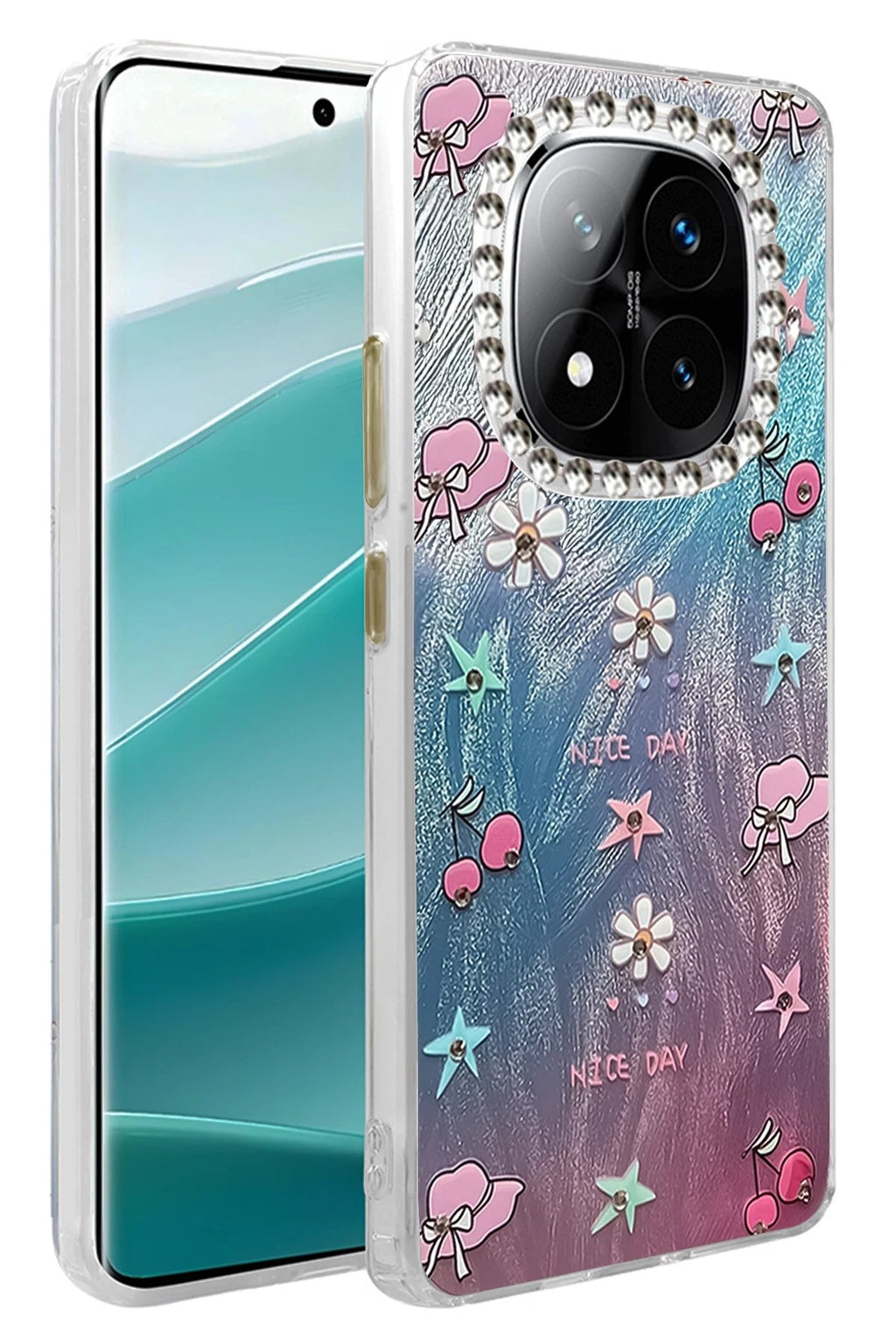 Xiaomi Redmi Note 14 Pro 5G Kılıf Blade Aynalı Desenli Kapak - Desen 4-(5796)