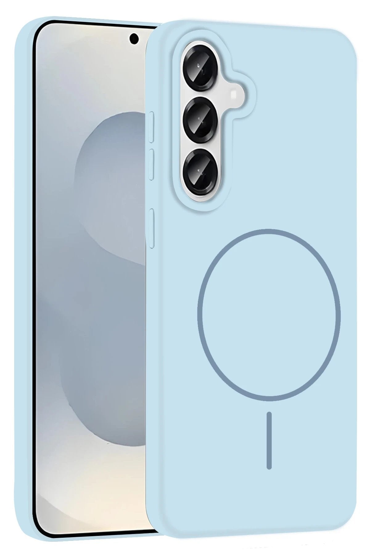 Samsung Galaxy S25 Kılıf Jully Magsafe Kapak - Mavi-(5796)