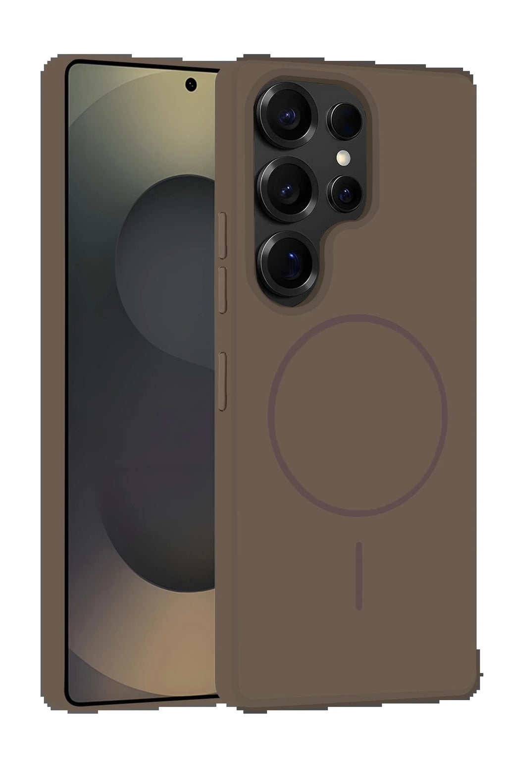 Samsung Galaxy S25 Ultra Kılıf Jully Magsafe Kapak - Kahverengi-(5796)