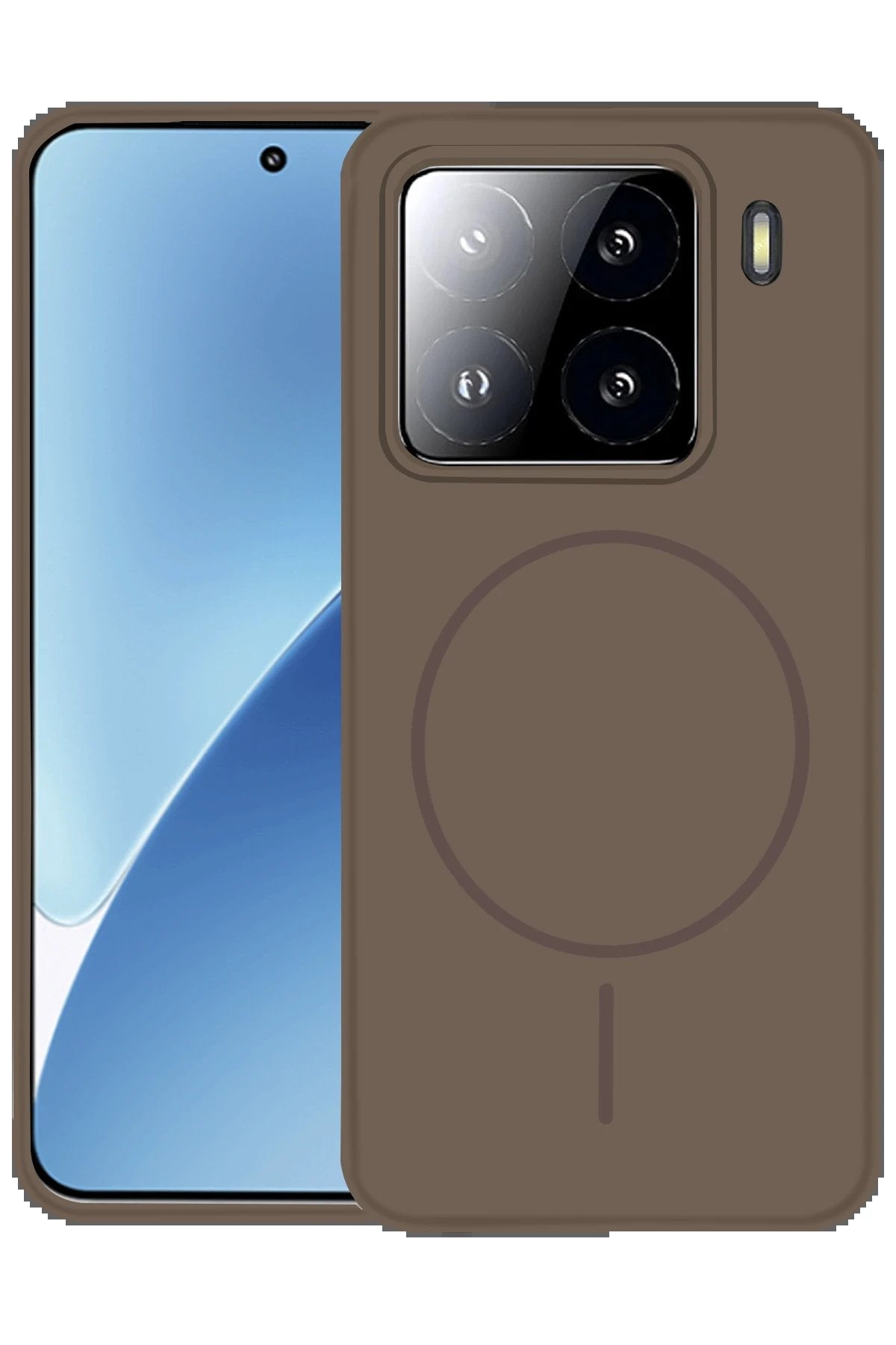 Xiaomi Mi 15 Kılıf Jully Magsafe Kapak - Kahverengi-(5796)