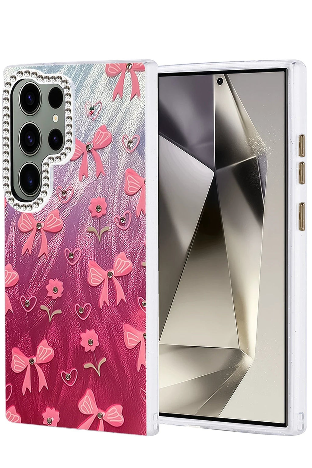 Samsung Galaxy S23 Ultra Kılıf Blade Aynalı Desenli Kapak - Desen 3-(5796)