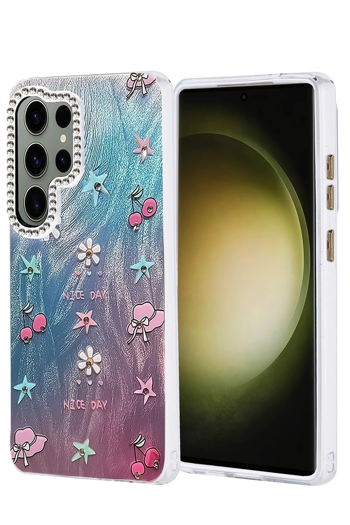 Samsung Galaxy S25 Ultra Kılıf Blade Aynalı Desenli Kapak - Desen 4-(5796)