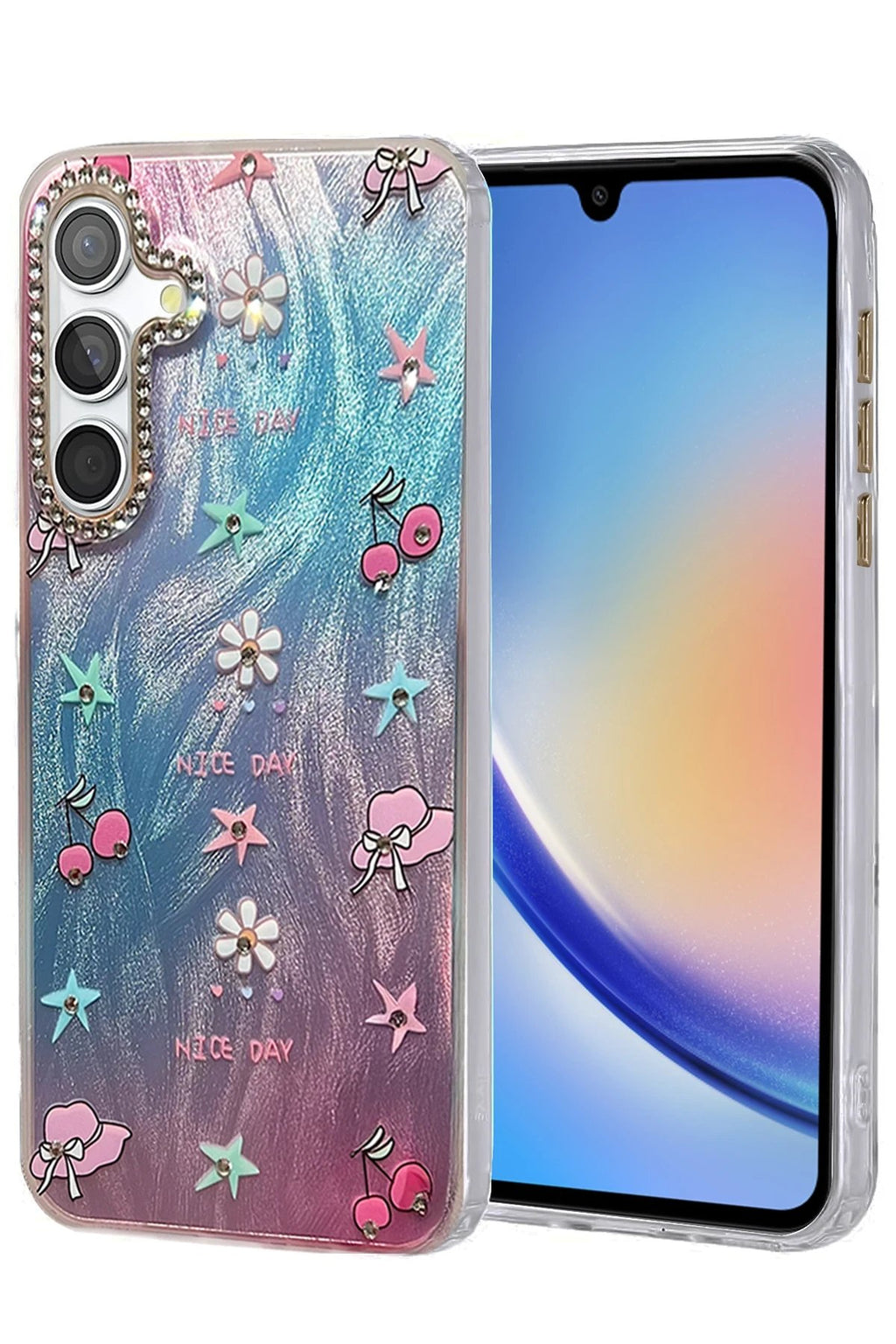 Samsung Galaxy A34 5G Kılıf Blade Aynalı Desenli Kapak - Desen 4-(5796)