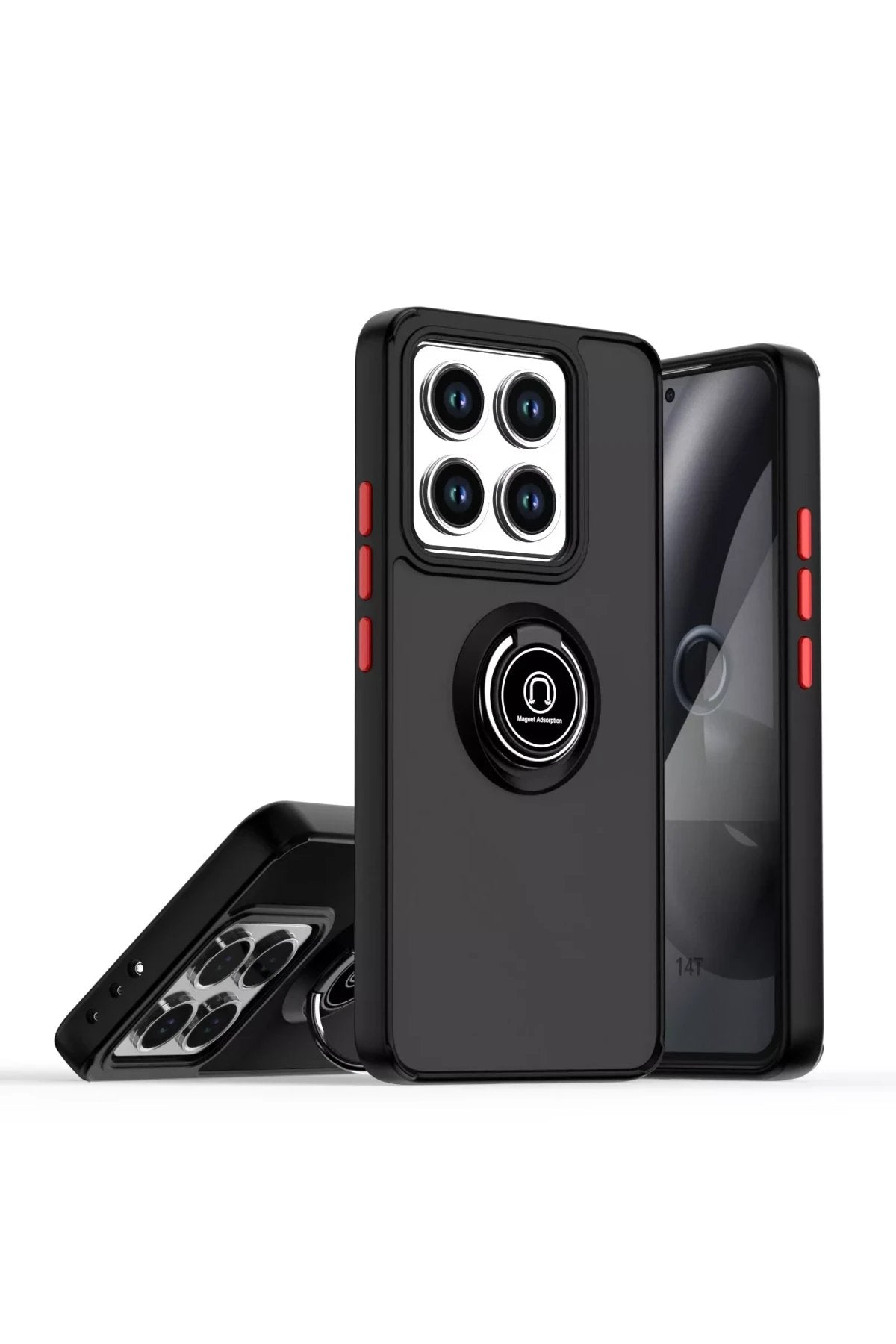 Xiaomi Mi 15 Pro Kılıf Montreal Yüzüklü Silikon Kapak - Siyah-(5796)