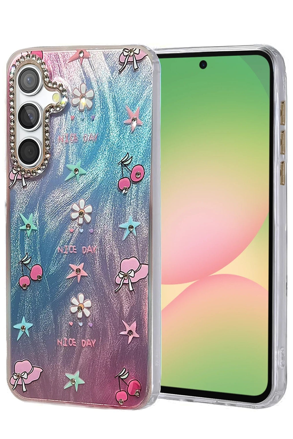 Samsung Galaxy A56 Kılıf Blade Aynalı Desenli Kapak - Desen 4-(5796)