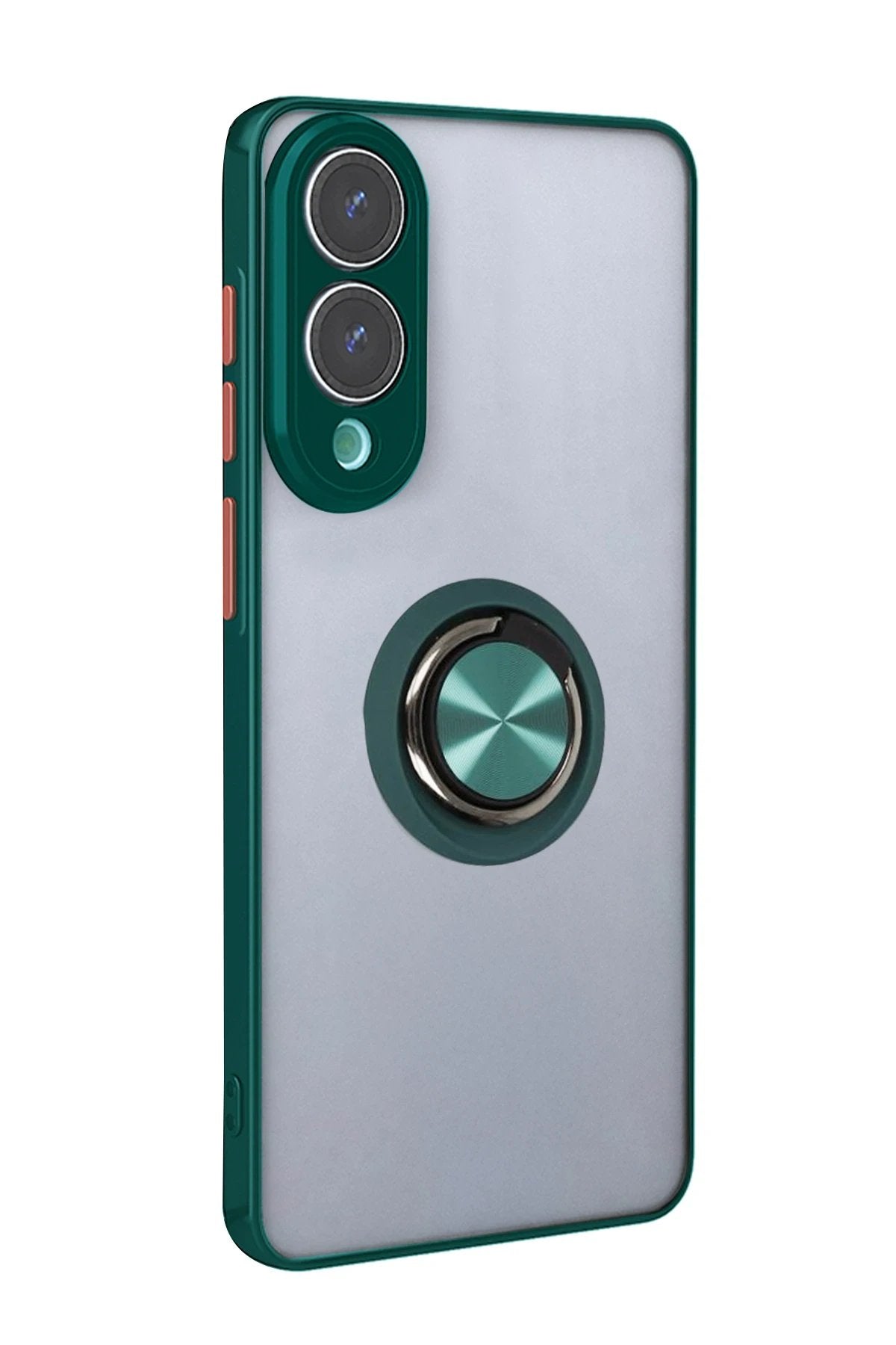 Samsung Galaxy S25 Edge Kılıf Montreal Yüzüklü Silikon Kapak - Yeşil-(5796)