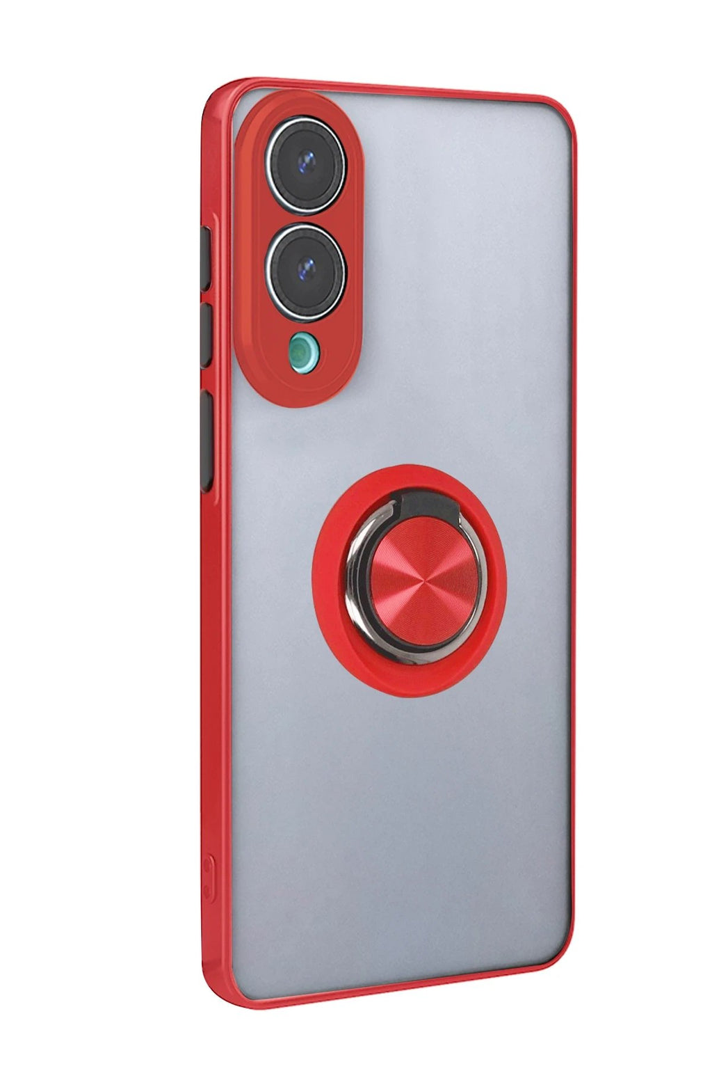 Samsung Galaxy S25 Edge Kılıf Montreal Yüzüklü Silikon Kapak - Kırmızı-(5796)