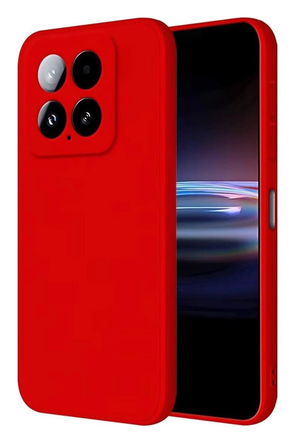 Xiaomi Mi 14T Pro Kılıf Nano içi Kadife Silikon - Kırmızı-(5796)