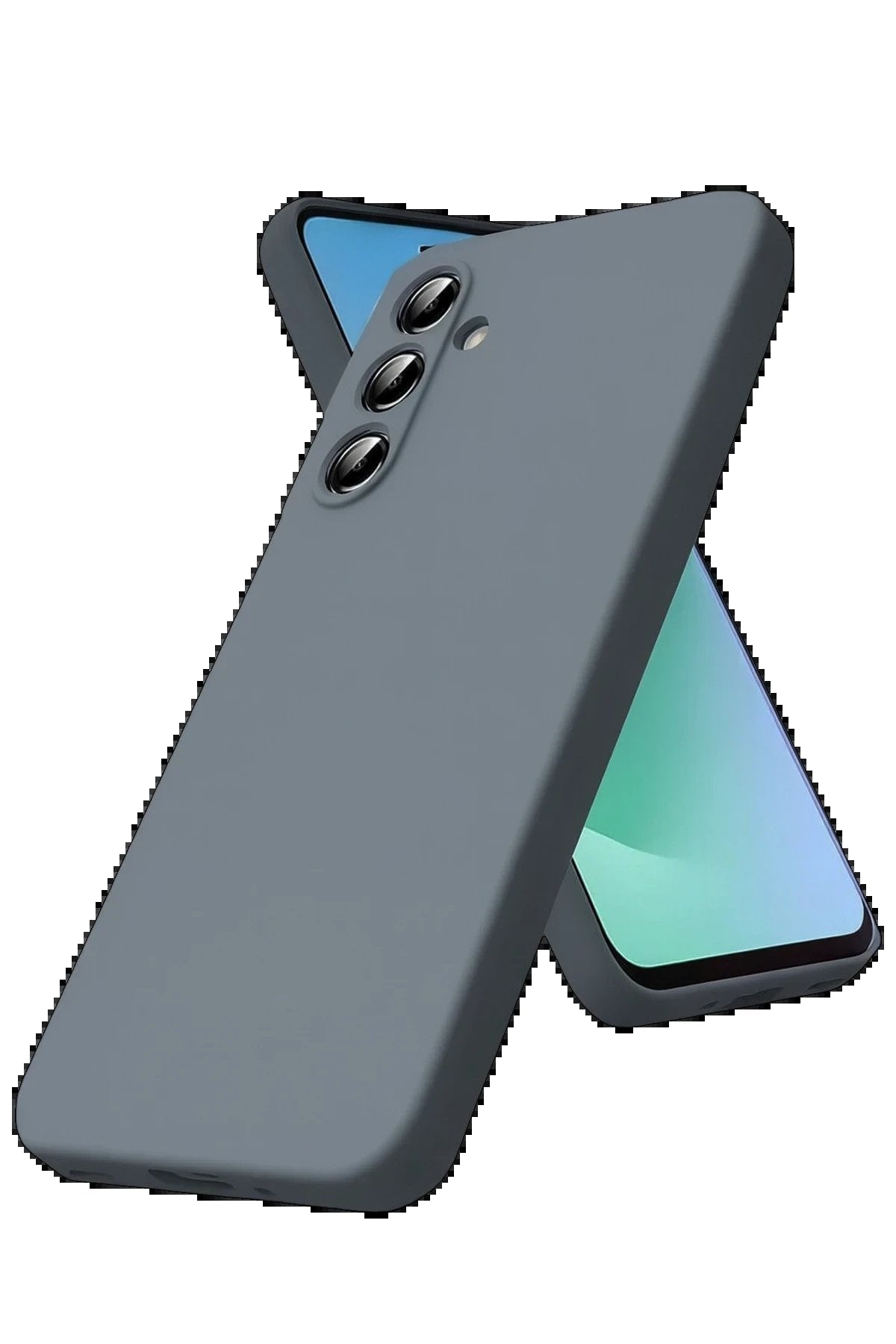 Samsung Galaxy S25 FE Kılıf Nano içi Kadife Silikon - Gri-(5796)