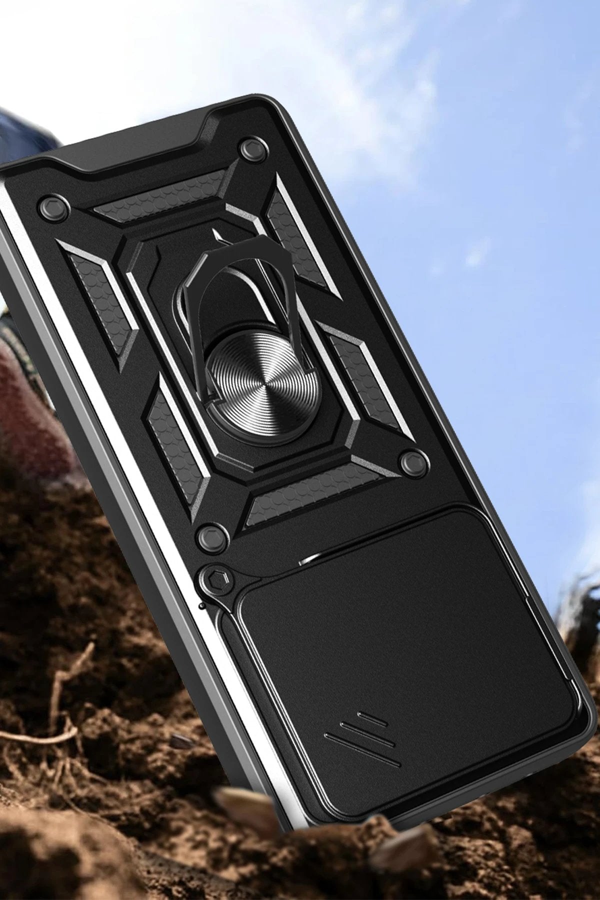 Xiaomi Mi 15 Pro Kılıf Pars Lens Yüzüklü Silikon - Lacivert-(5796)