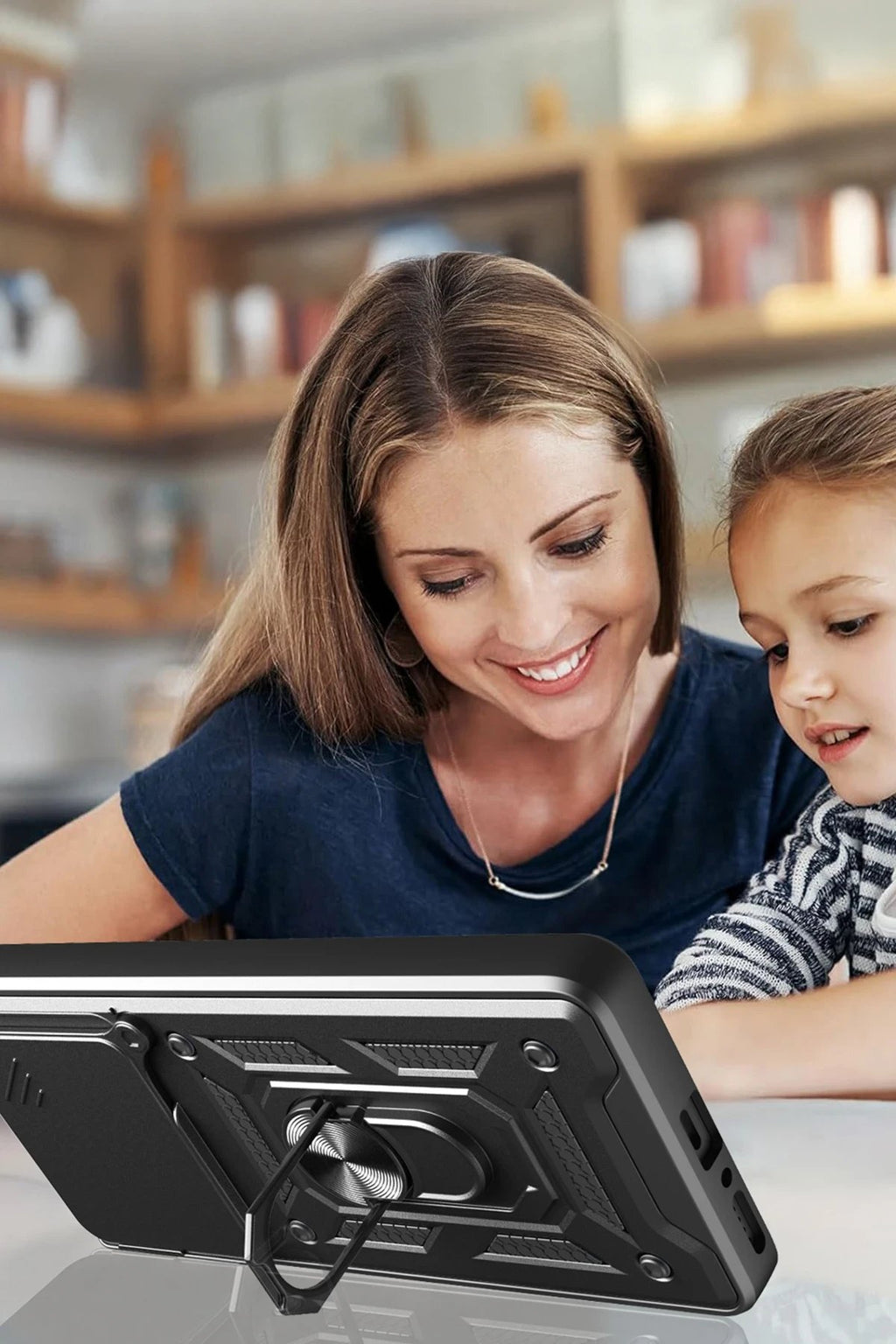 Xiaomi Mi 15 Pro Kılıf Pars Lens Yüzüklü Silikon - Lacivert-(5796)