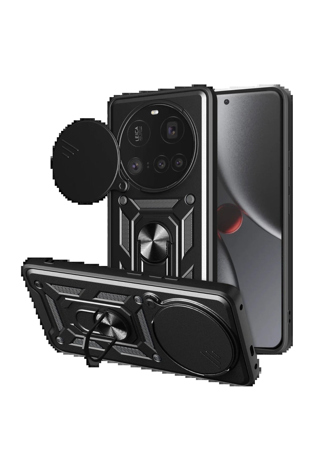 Xiaomi Mi 15 Ultra Kılıf Pars Lens Yüzüklü Silikon - Siyah-(5796)