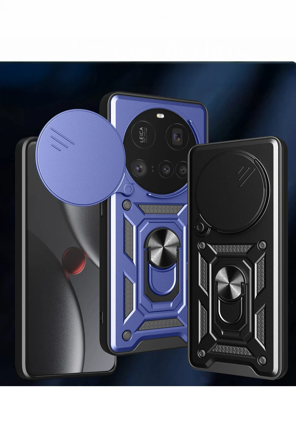 Xiaomi Mi 15 Ultra Kılıf Pars Lens Yüzüklü Silikon - Lacivert-(5796)