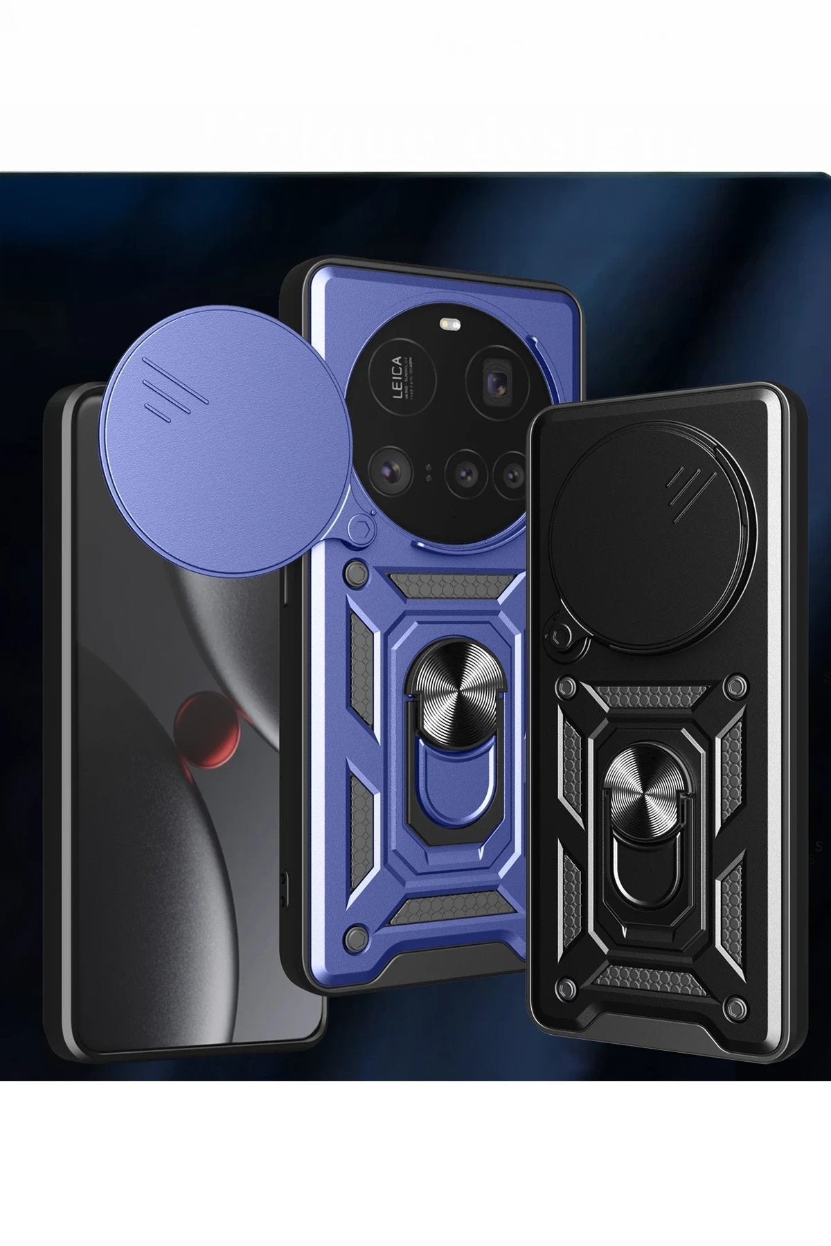 Xiaomi Mi 15 Ultra Kılıf Pars Lens Yüzüklü Silikon - Lacivert-(5796)